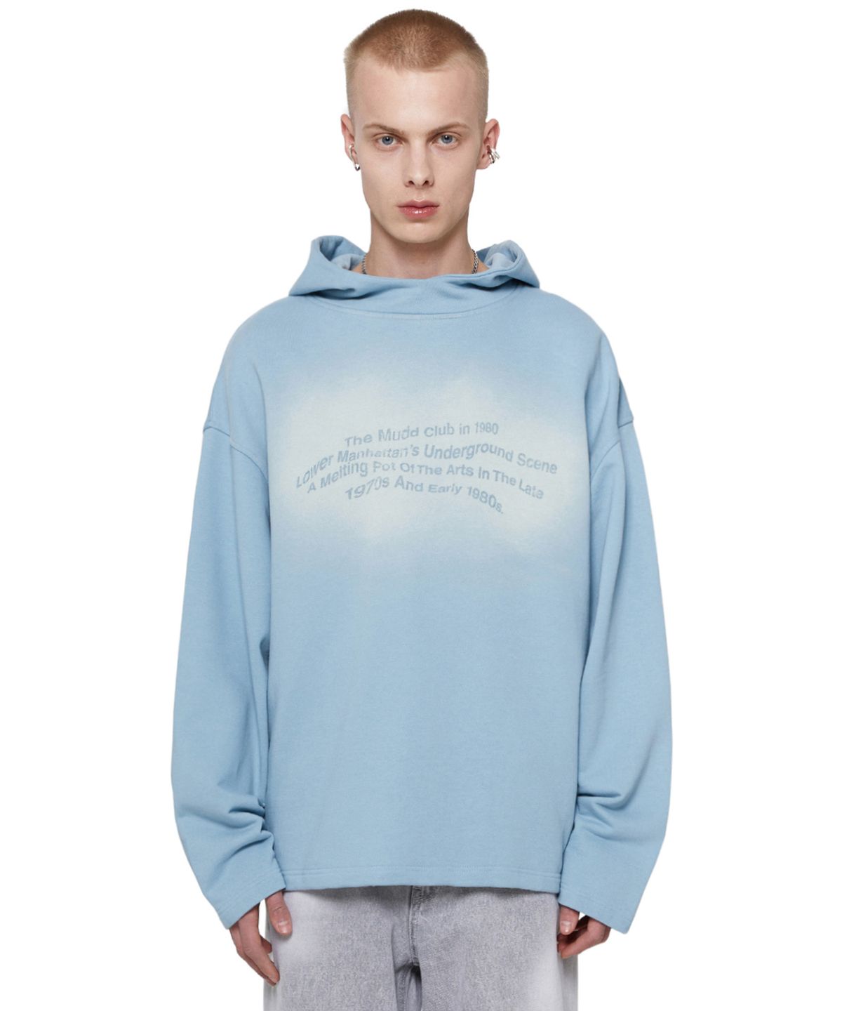 비바스튜디오(VIVASTUDIO) SPOT WASHED HOODIE [BLUE]