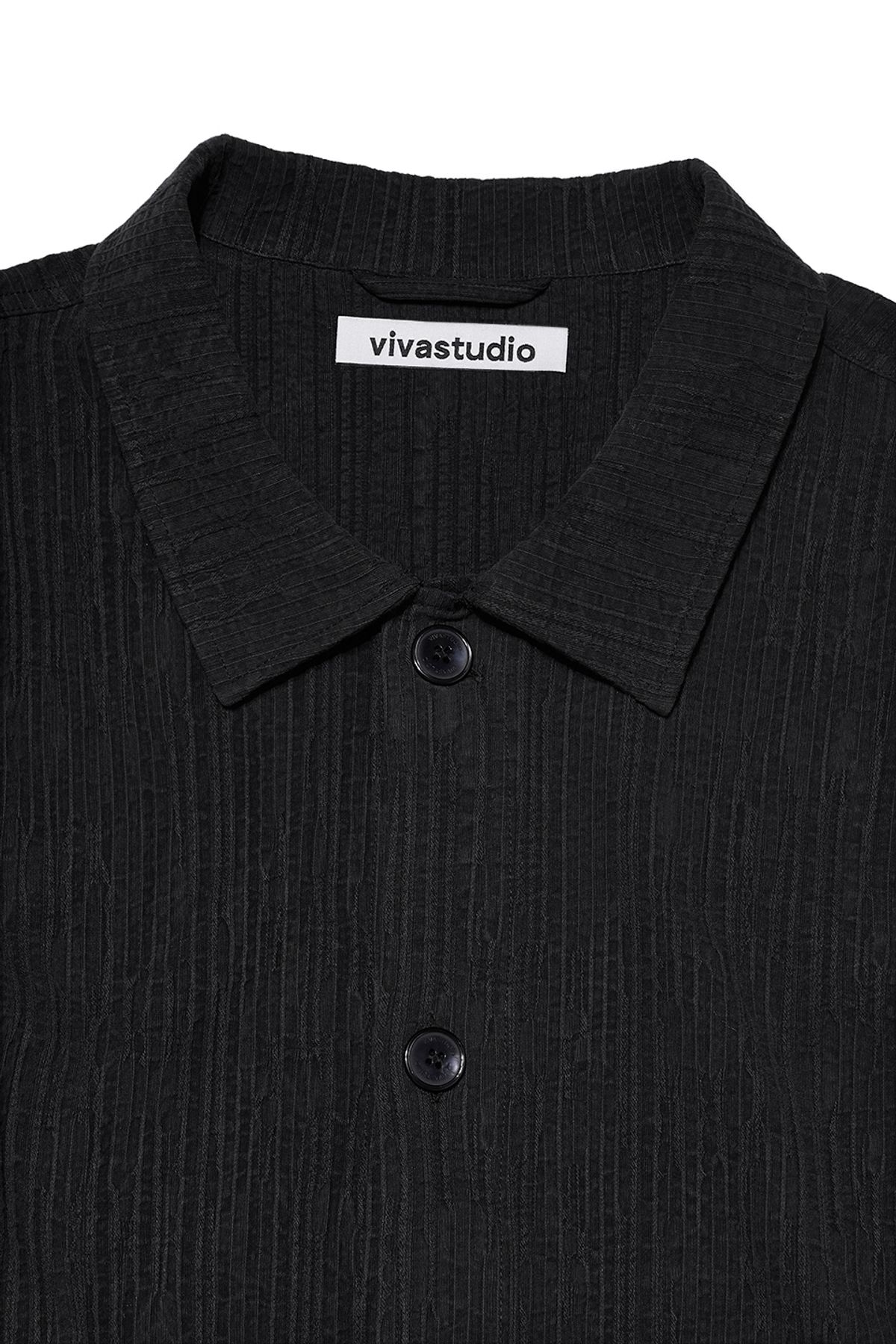 비바스튜디오(VIVASTUDIO) NATURAL SHIRTS JACKET [BLACK]