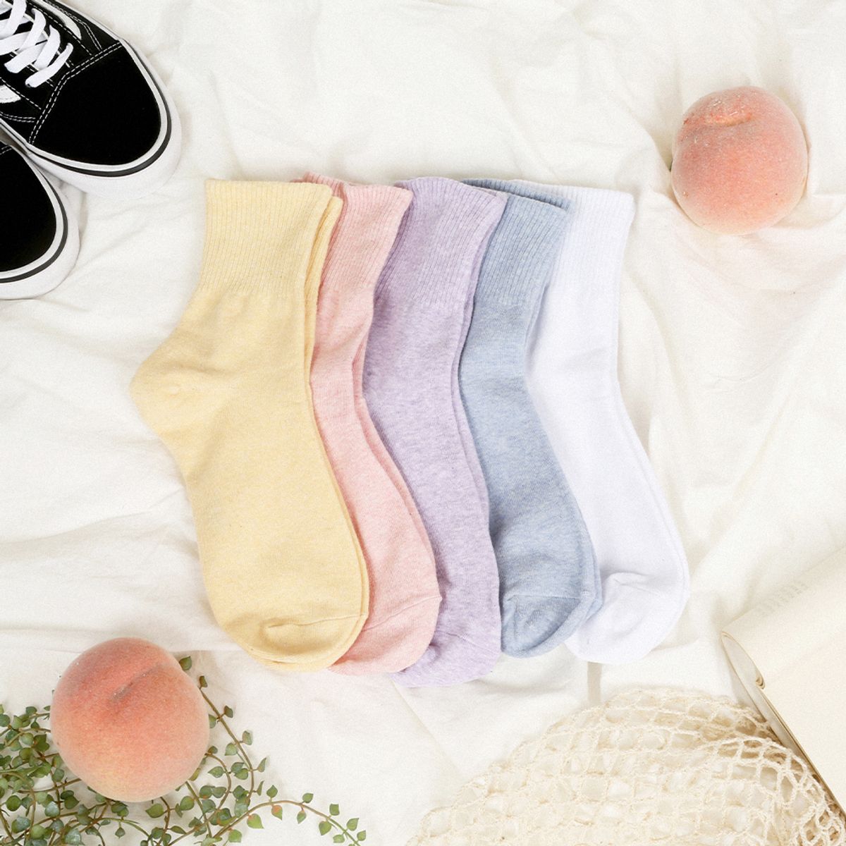 삭스에이(SOCKSA) [10PACK] 베이직 200N 데일리 하프골지밴드 긴 양말