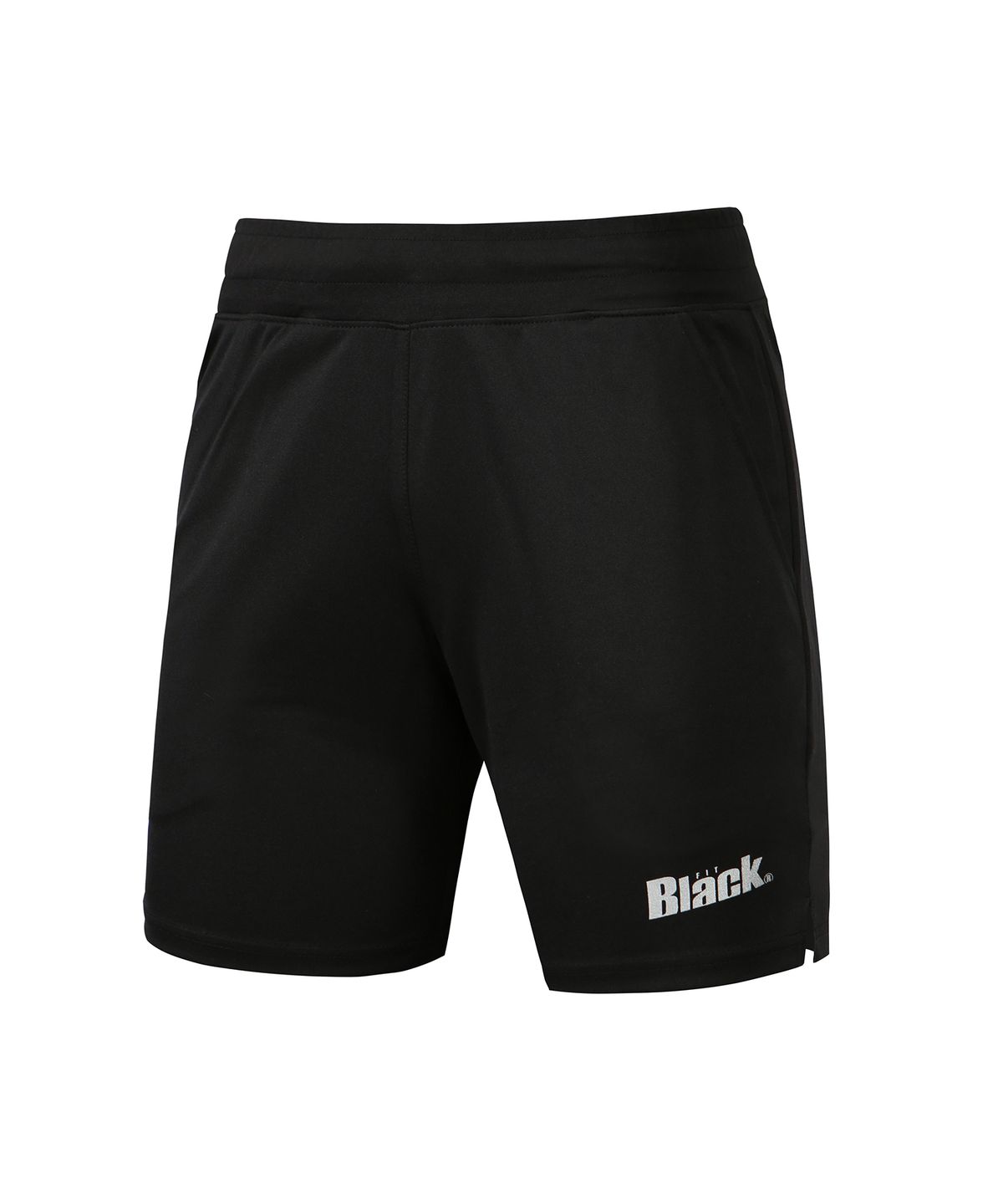블랙몬스터핏(BLACK MONSTER FIT) 블랙 실버 레터링 니트 숏 팬츠 (BLACK) / BM190403