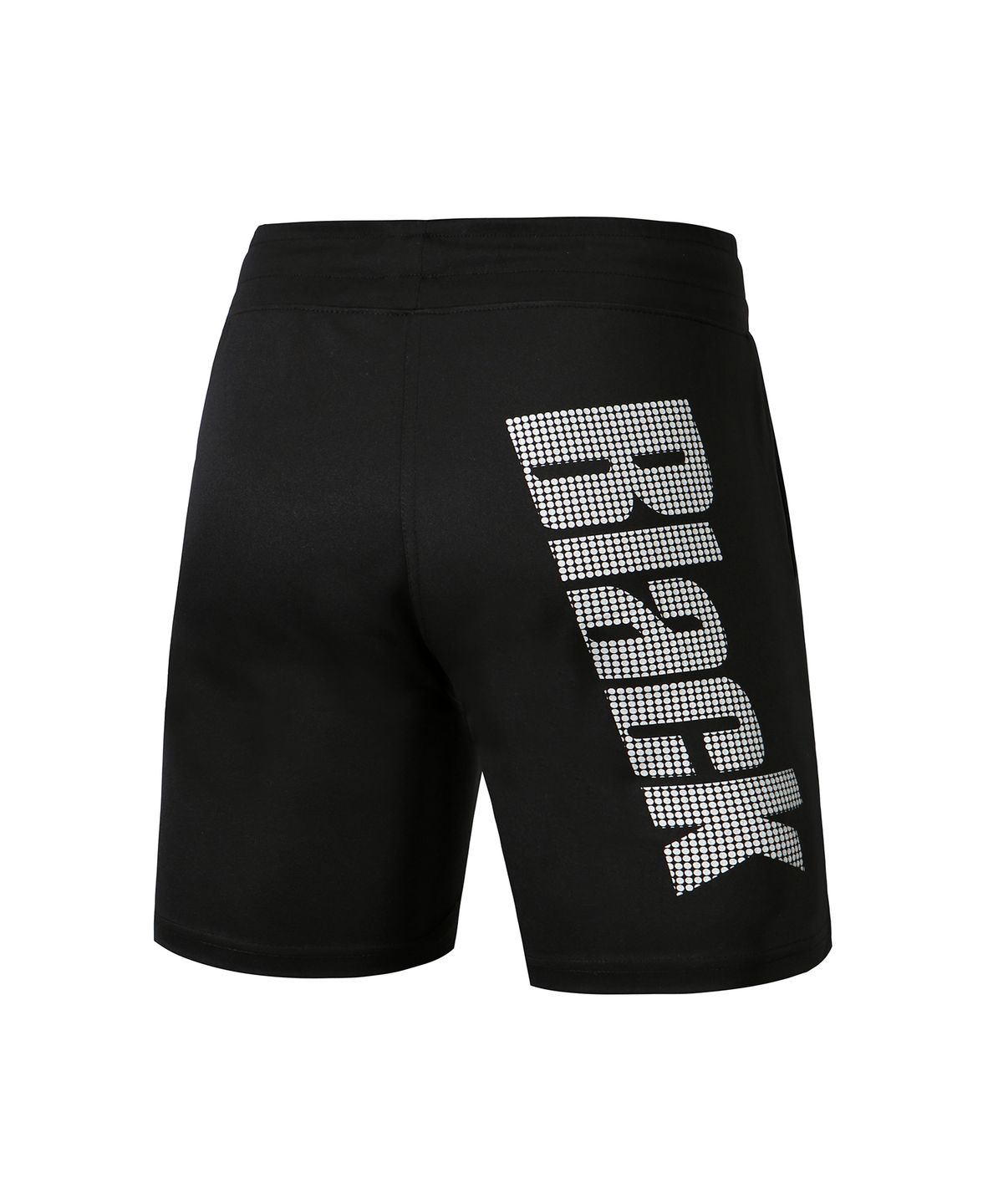 블랙몬스터핏(BLACK MONSTER FIT) 블랙 실버 레터링 니트 숏 팬츠 (BLACK) / BM190403