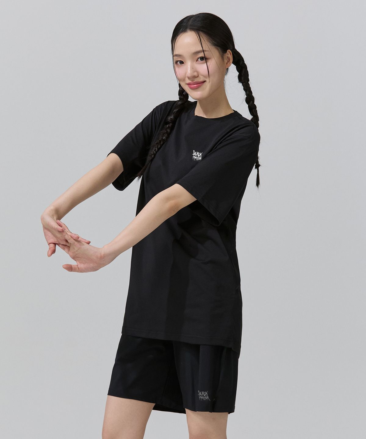 블랙몬스터핏(BLACK MONSTER FIT) 쿨링 트리코트 숏 팬츠 (BLACK) / BM220120