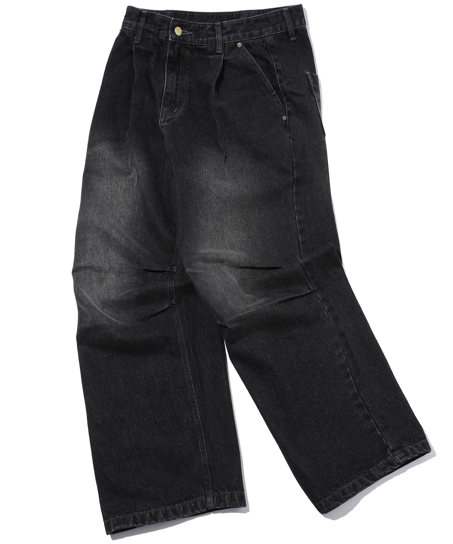 MUSINSA | CPGN STUDIO Parachute Wide Denim Pants Black