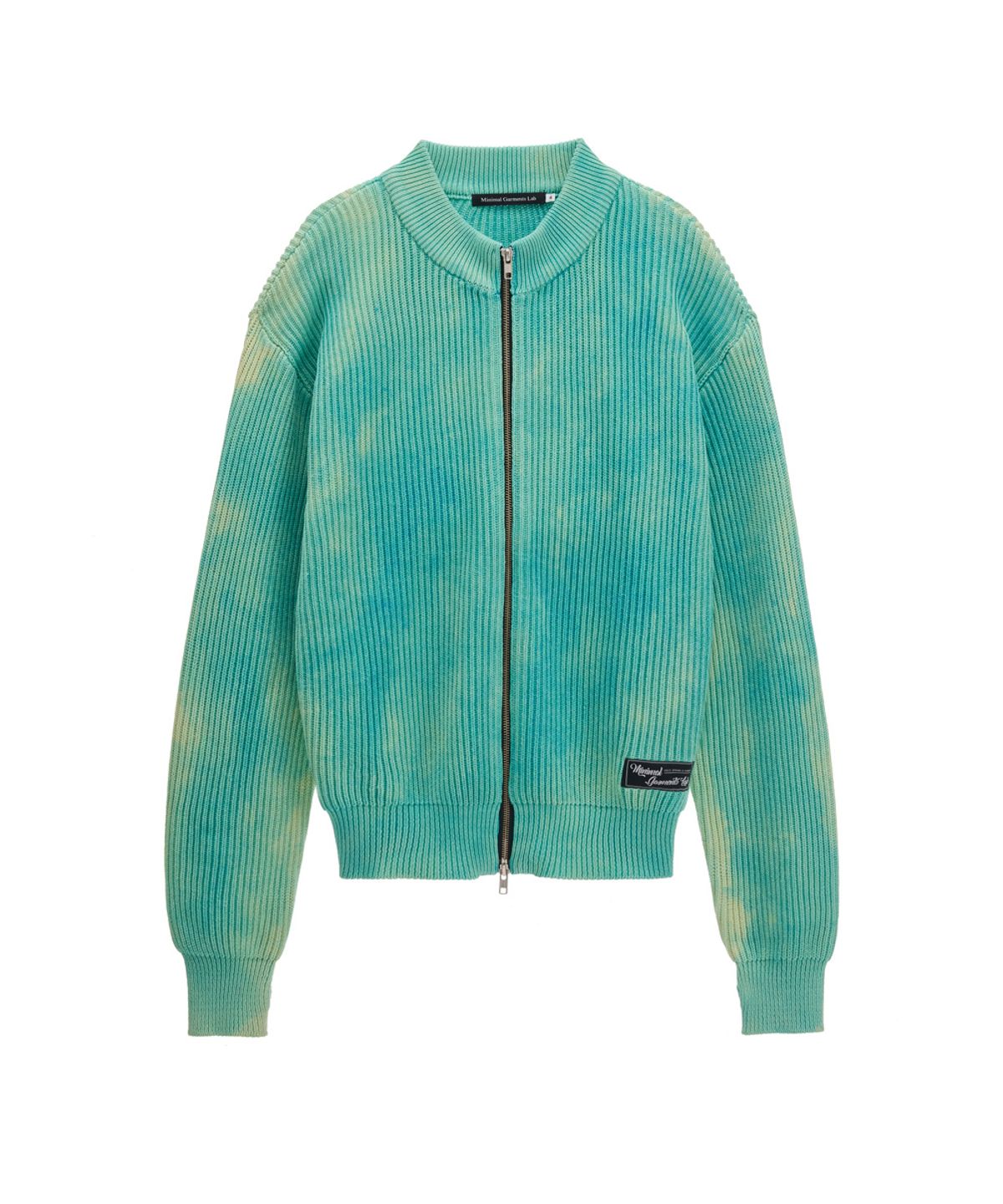 엠엠지엘(MMGL) DYEING ZIP-UP CARDIGAN (AQUA MINT)