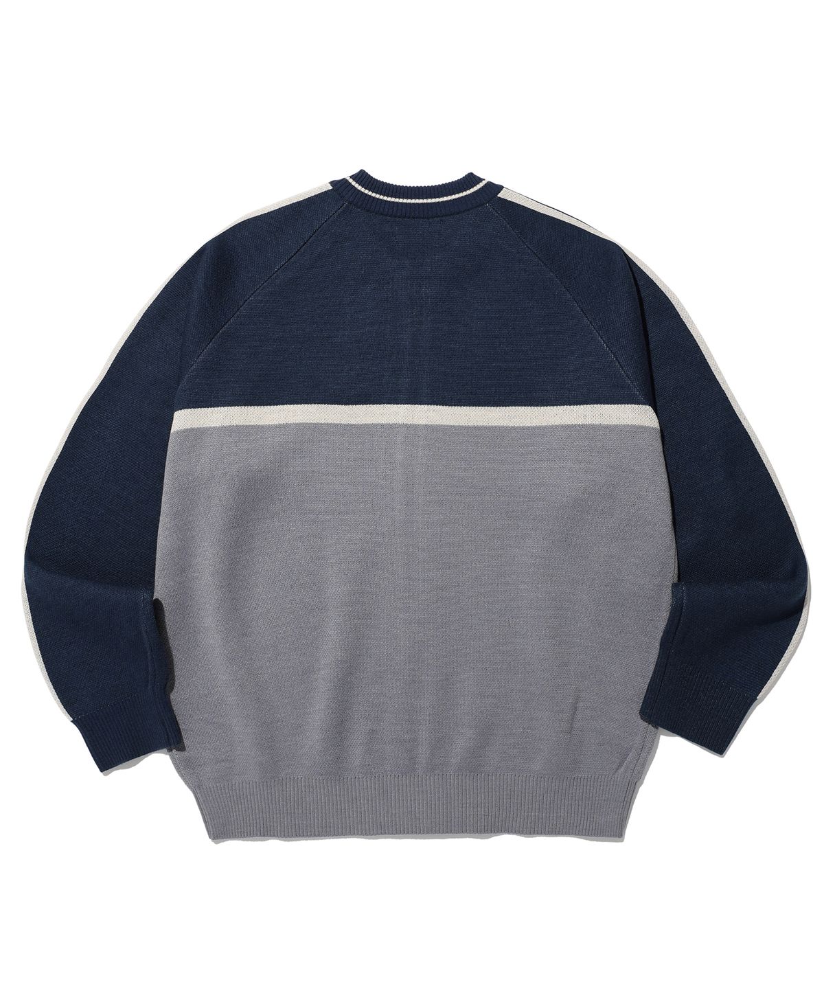 피지컬 디파트먼트(PHYSICAL DEPARTMENT) COLOR BLOCK HIGH NECK CARDIGAN VINTAGE BLUE