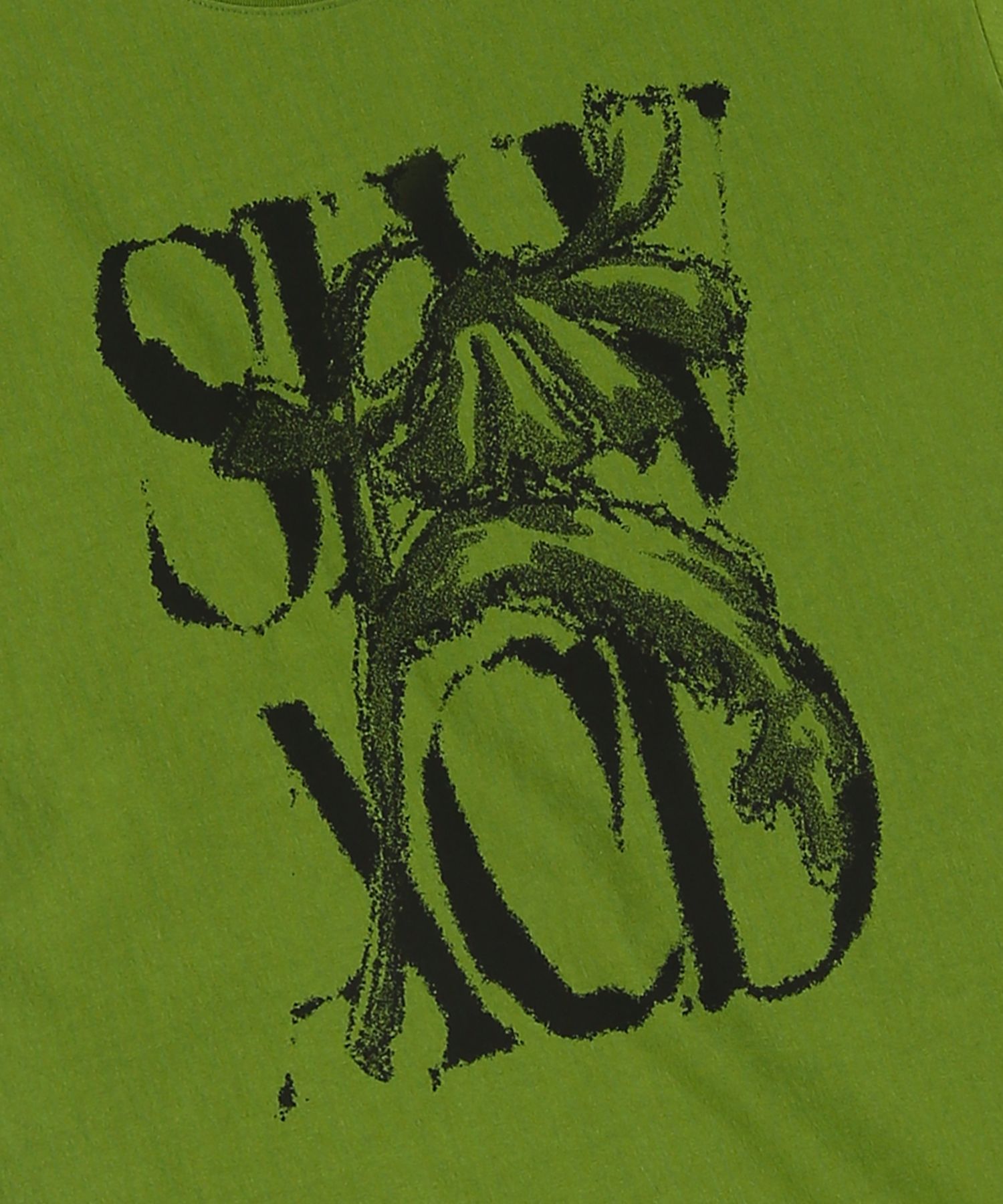 MUSINSA | SLOWACID Rusty Logo Short Sleeve T-shirt [Yellow