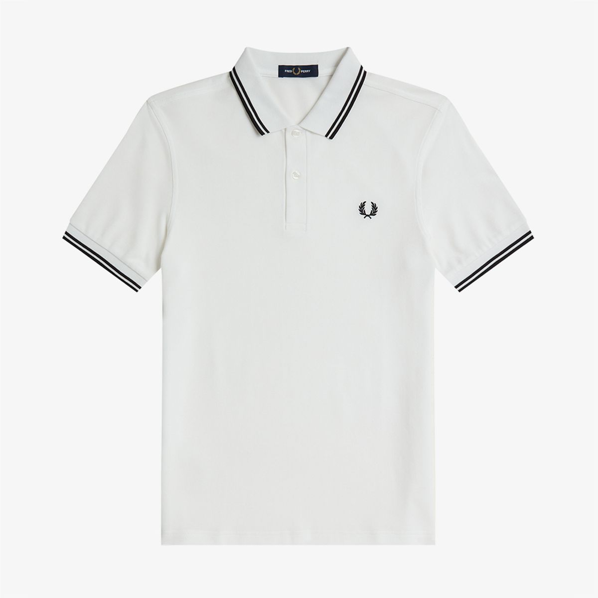 프레드페리(FRED PERRY) [M3600] 트윈 팁 프레드페리 셔츠 - 화이트/블랙 M3600-200