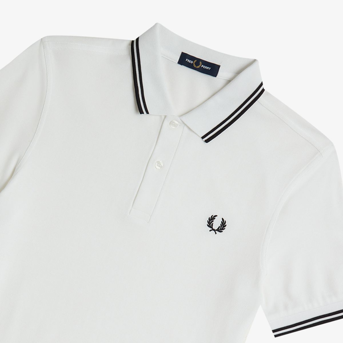 프레드페리(FRED PERRY) [M3600] 트윈 팁 프레드페리 셔츠 - 화이트/블랙 M3600-200