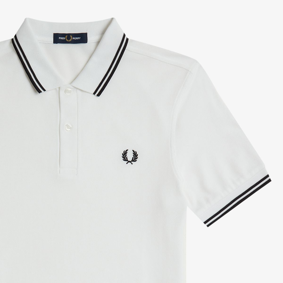프레드페리(FRED PERRY) [M3600] 트윈 팁 프레드페리 셔츠 - 화이트/블랙 M3600-200