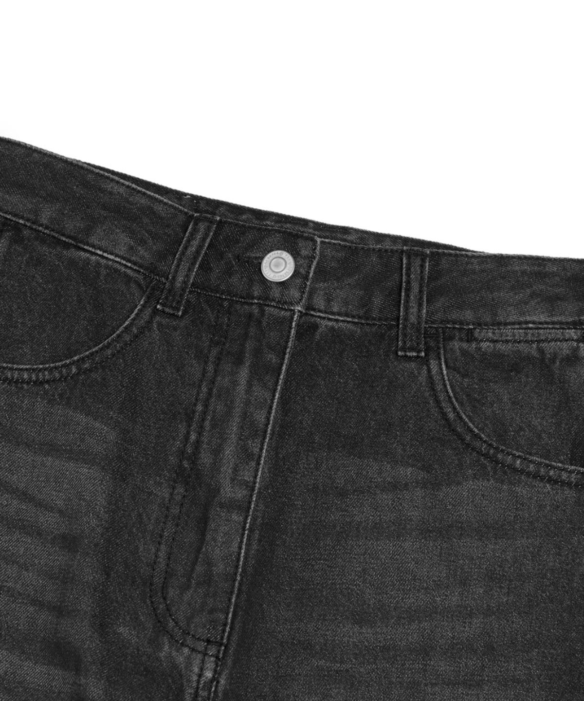 마크곤잘레스(MARK GONZALES) WOMENS NEW CURVED DENIM PANT - BLACK