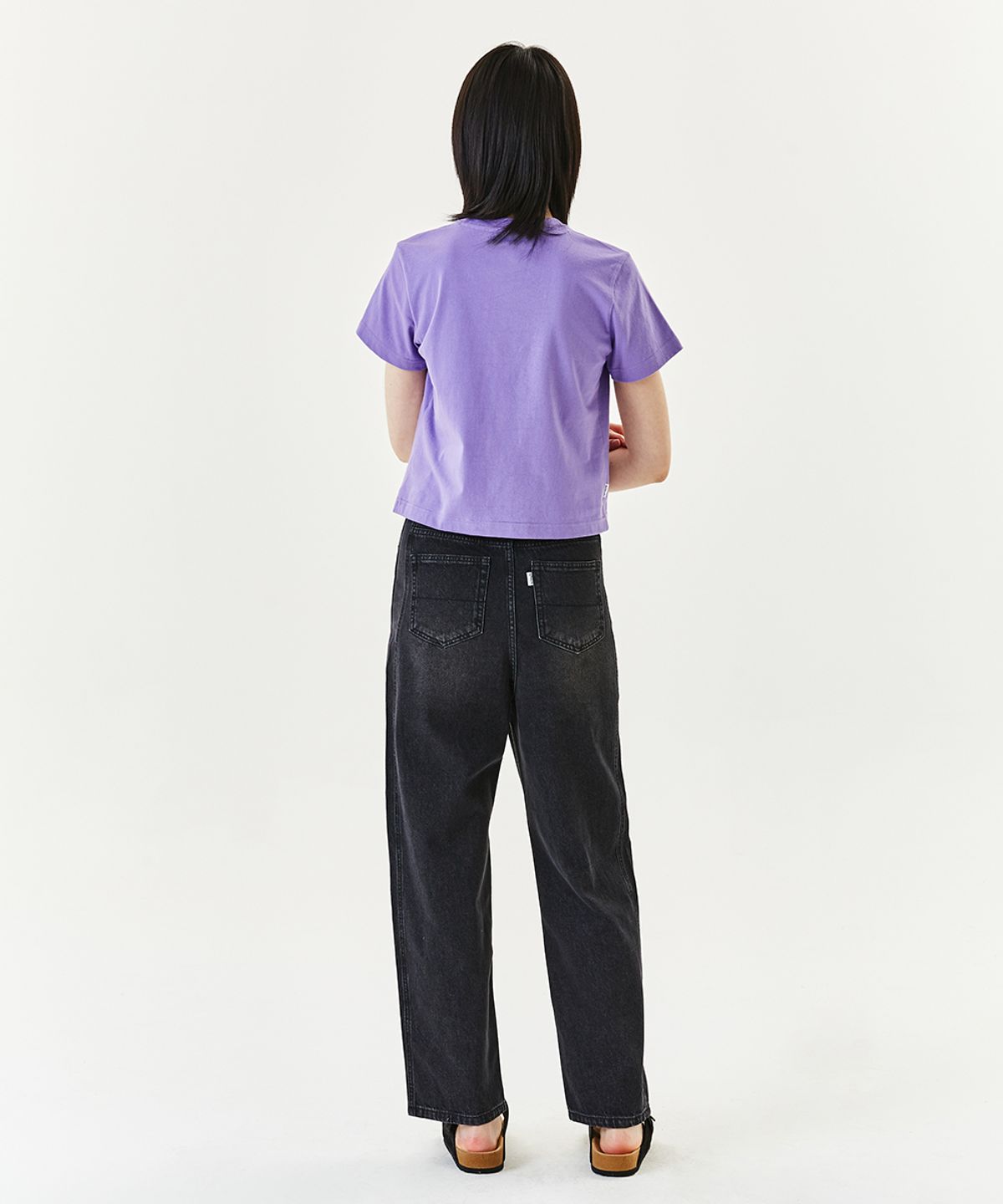 마크곤잘레스(MARK GONZALES) WOMENS NEW CURVED DENIM PANT - BLACK