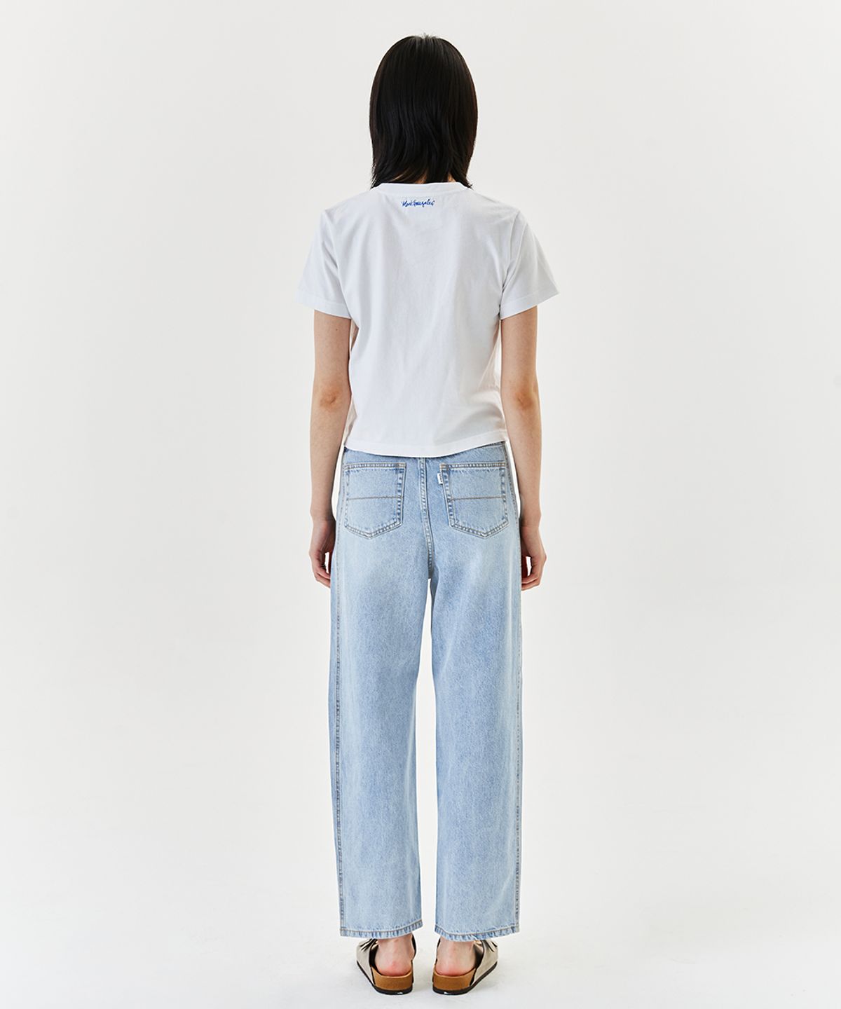 마크곤잘레스(MARK GONZALES) WOMENS NEW CURVED DENIM PANT - L/BLUE