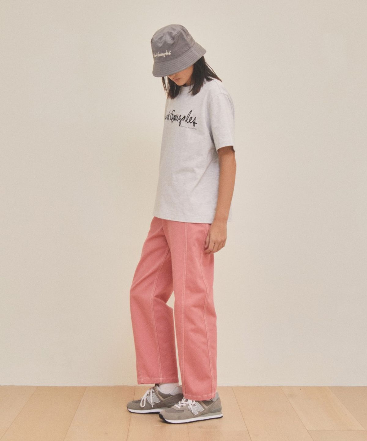 마크곤잘레스(MARK GONZALES) WOMENS NEW CURVED DENIM PANT - PINK