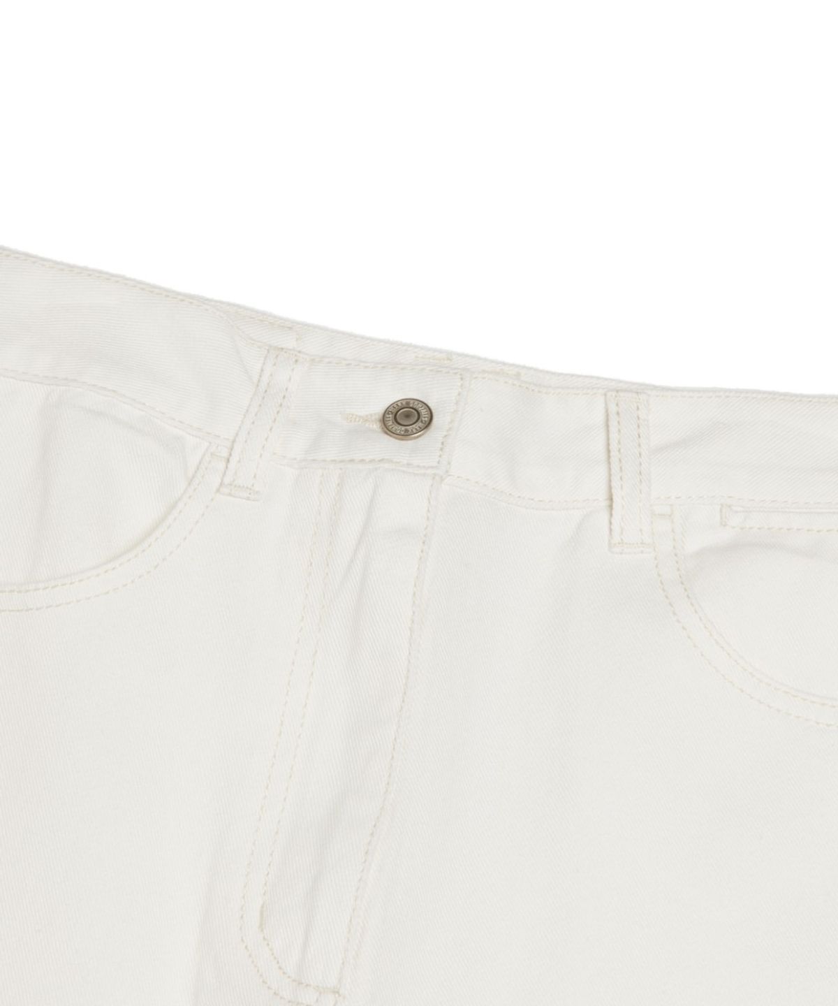 마크곤잘레스(MARK GONZALES) WOMENS NEW CURVED DENIM PANT - IVORY