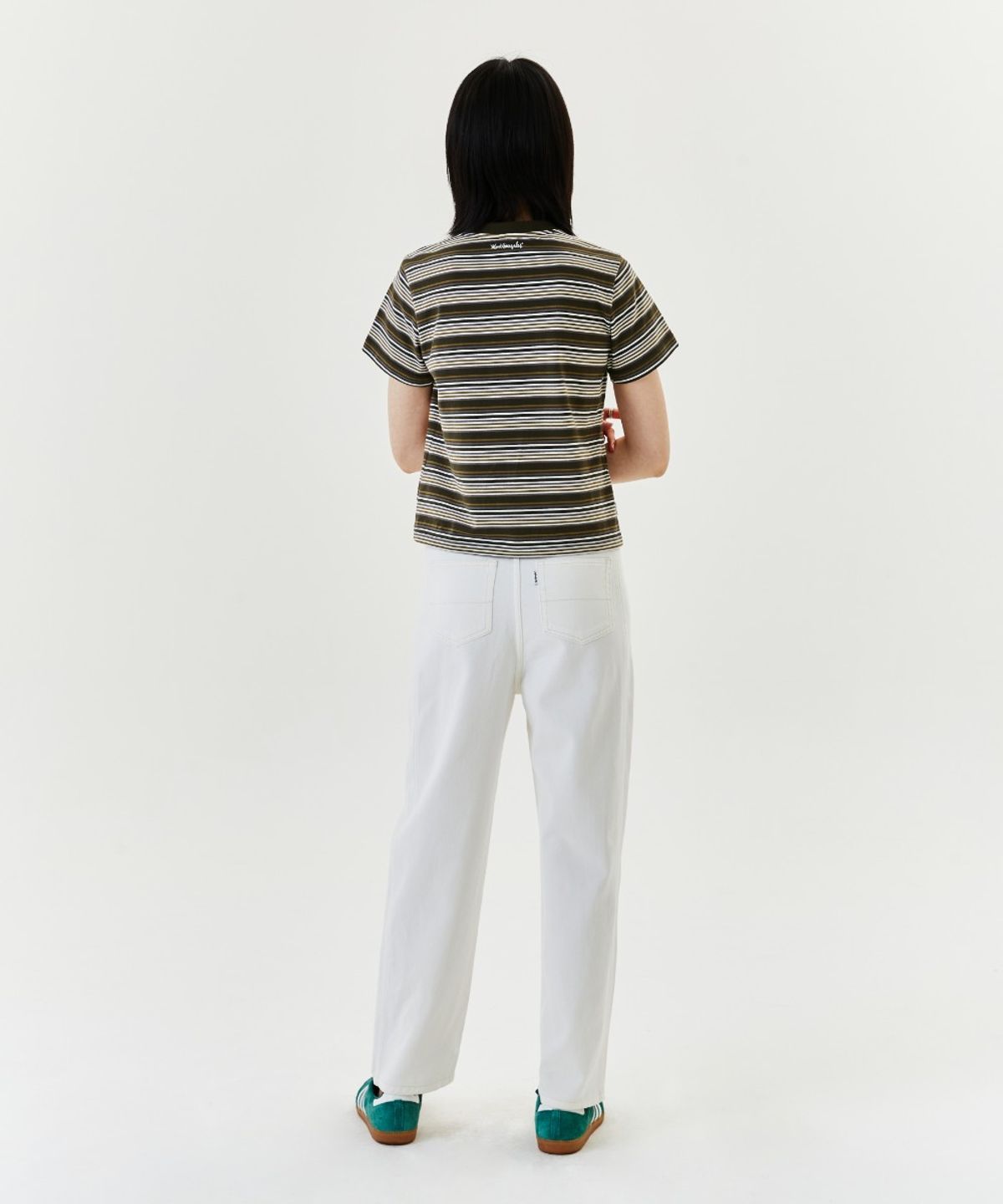 마크곤잘레스(MARK GONZALES) WOMENS NEW CURVED DENIM PANT - IVORY