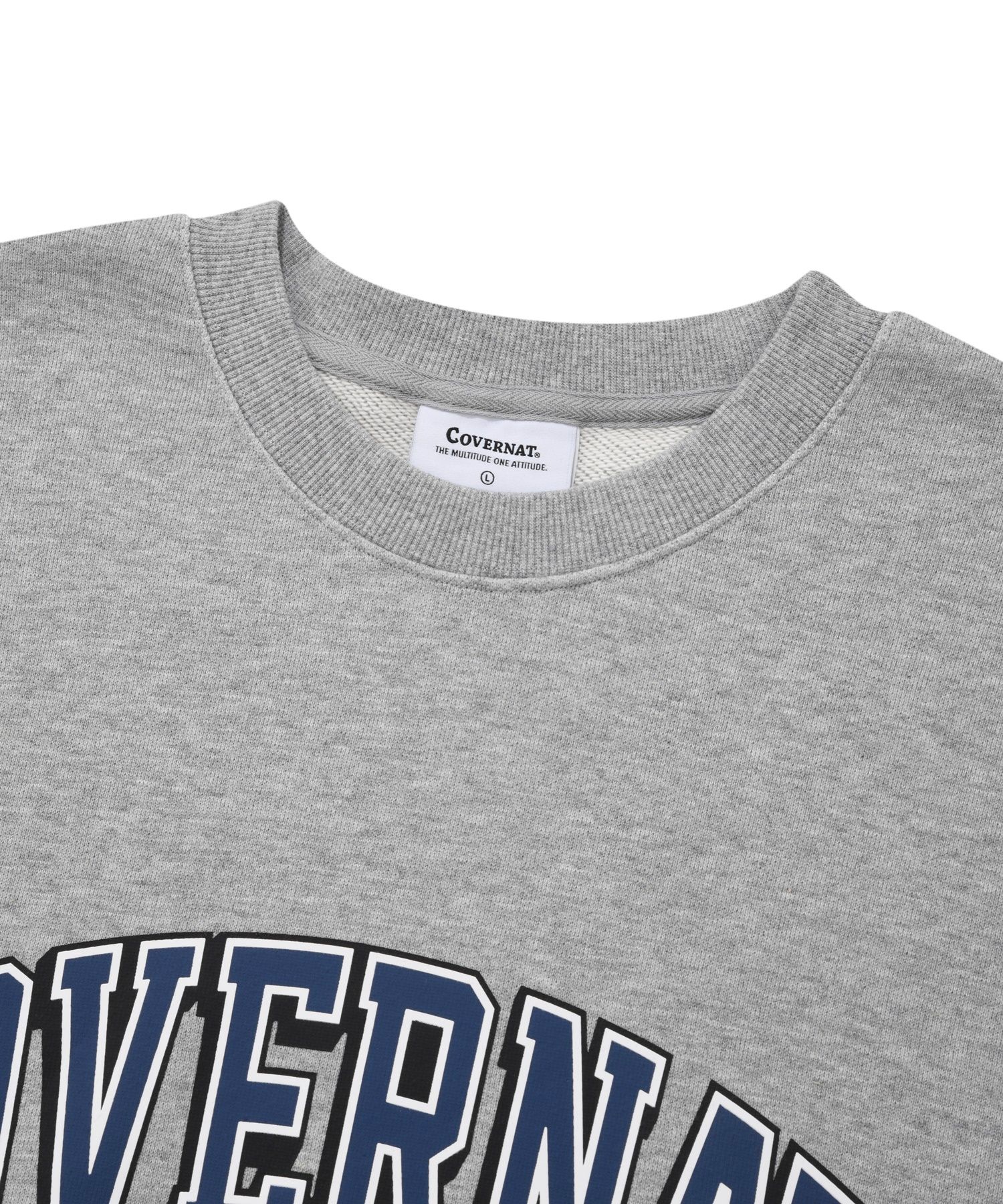スウェット・トレーナー COVERNAT Classic Arch Logo Man to Man Melange Gray MUSINSA | COVERNAT Arch Logo Sweatshirt Melange Gray