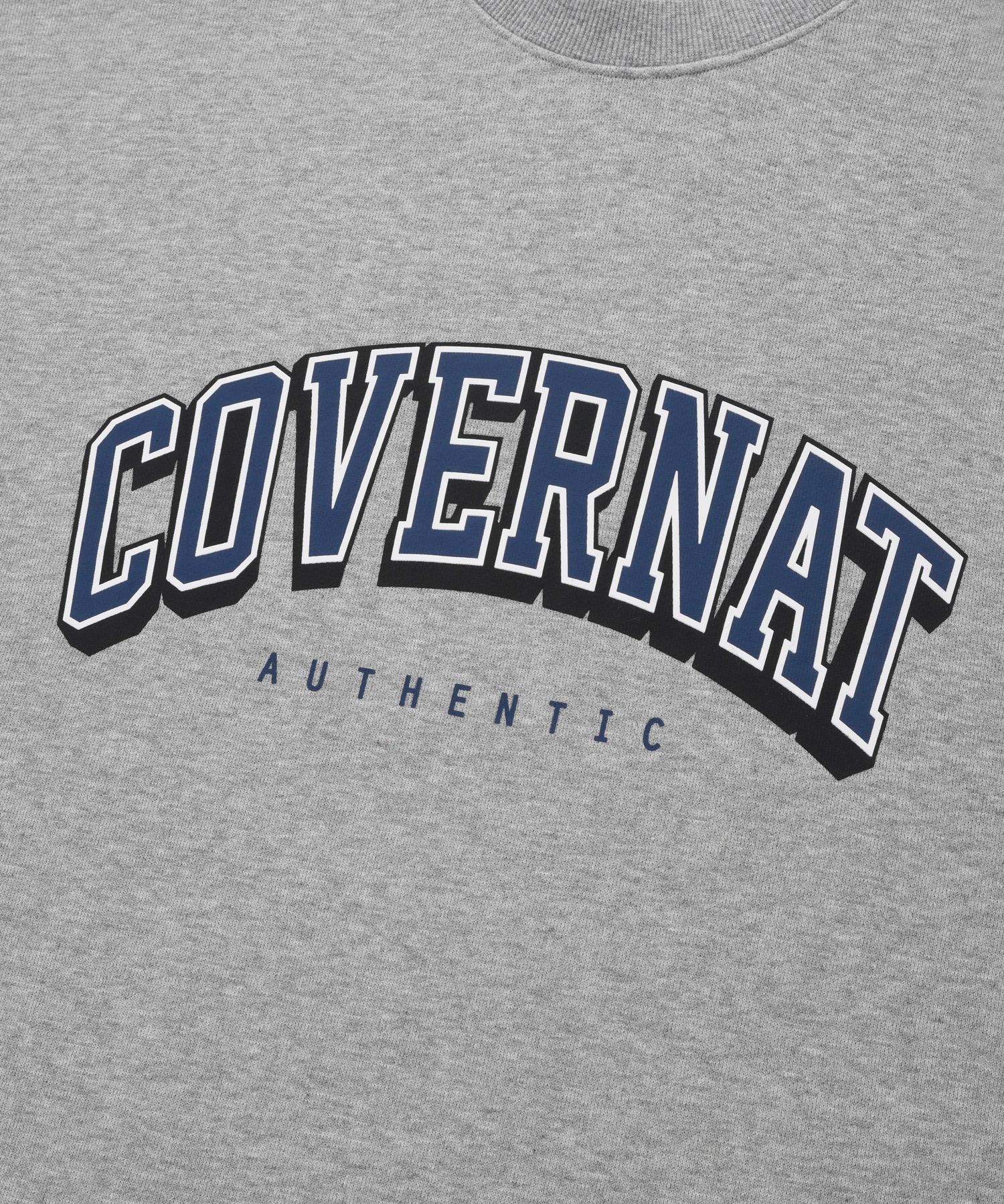 MUSINSA | COVERNAT Arch Logo Sweatshirt Melange Gray