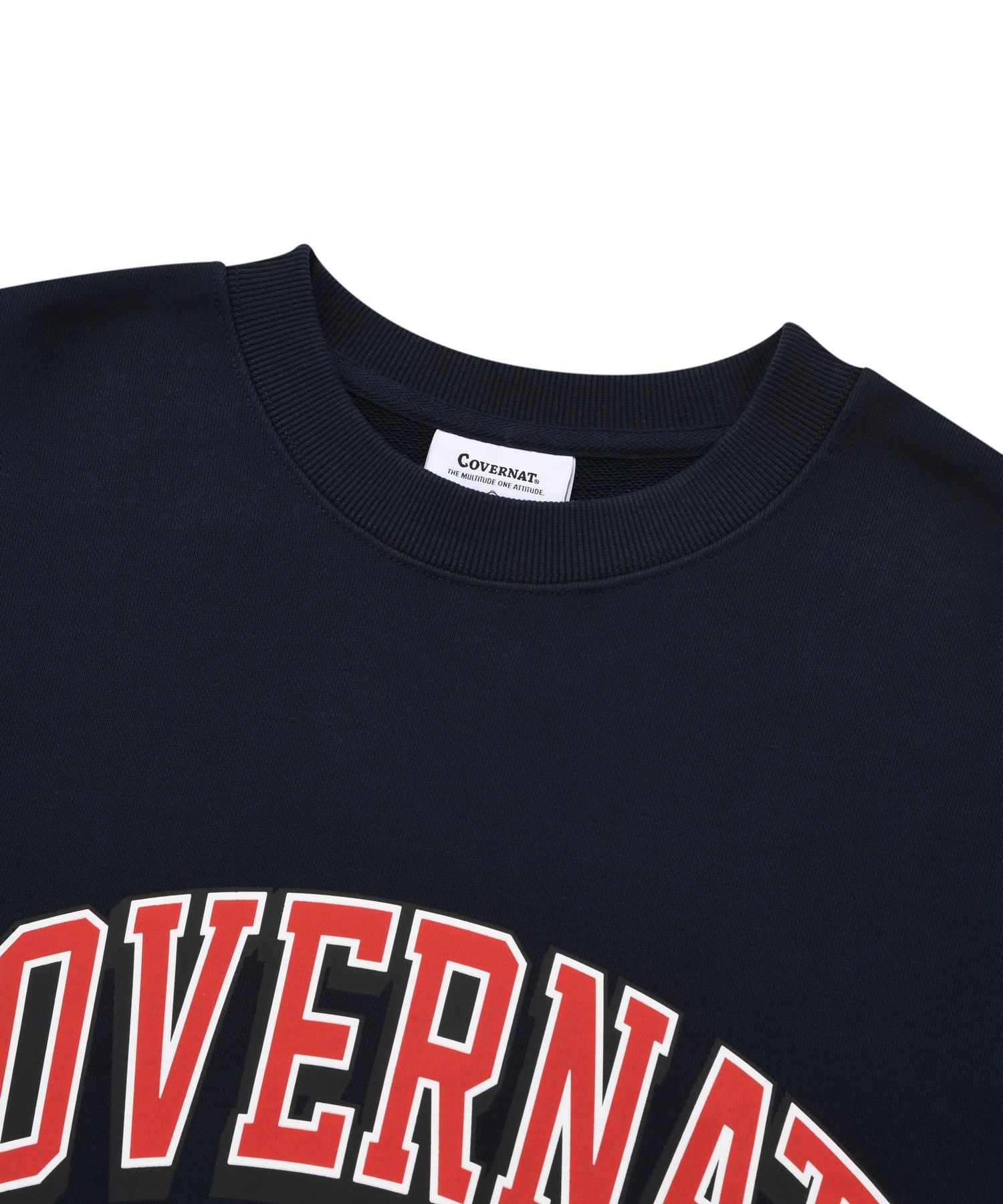 MUSINSA公式 | COVERNAT Arch Logo Sweatshirt Navy