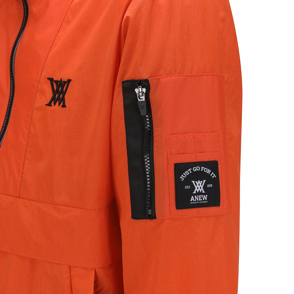 어뉴골프(ANEW GOLF) MEN RIBSTOP POINT ANORAK JACKET_OR