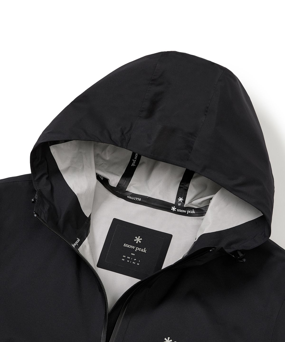 스노우피크 어패럴(SNOWPEAK APPAREL) 2.5L 방수 아노락 Black (S23ZMPAN02)