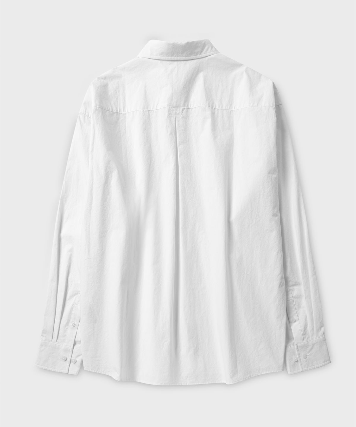 넌블랭크(NONBLANK) 플리츠 포인트 셔츠_WHITE