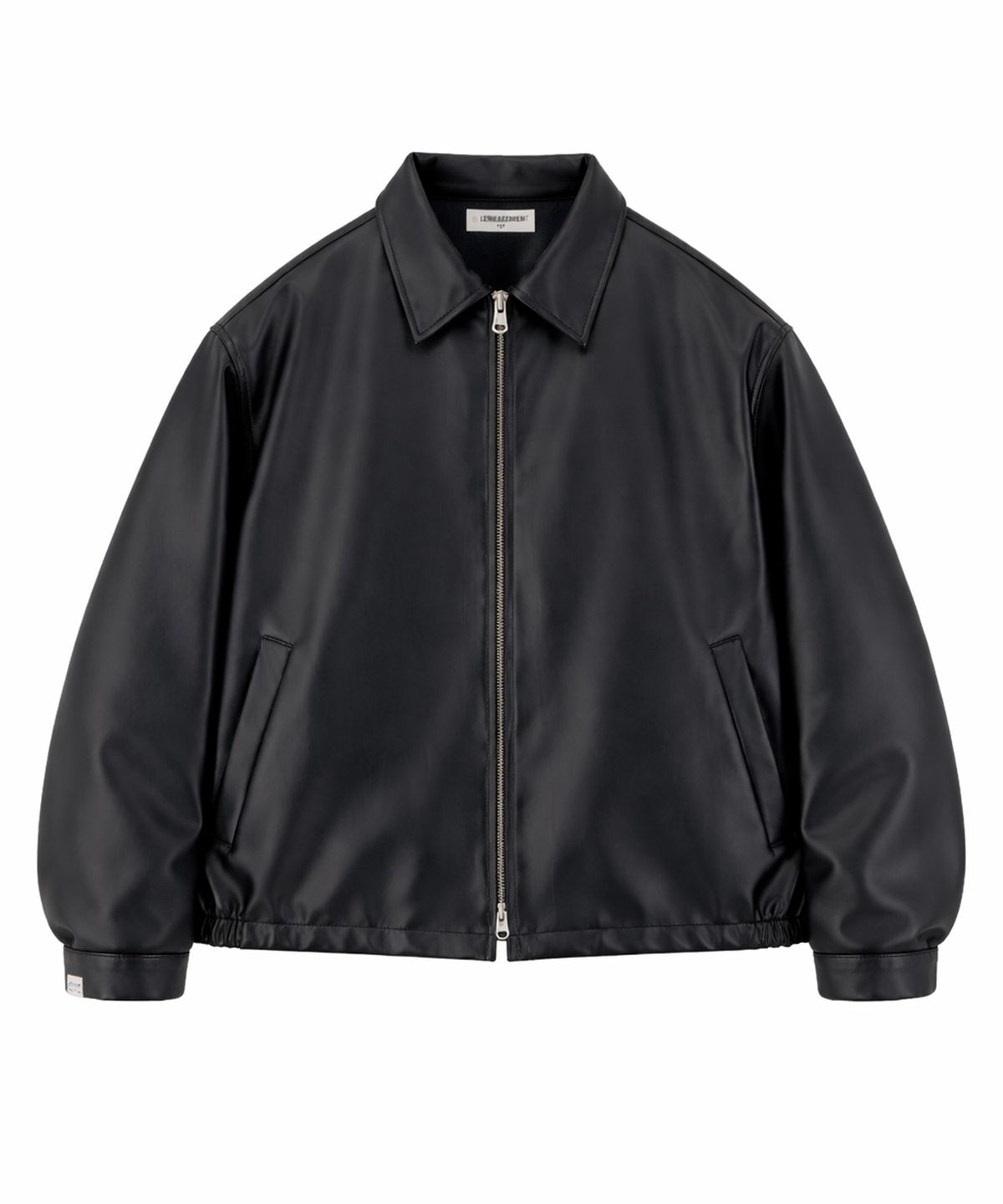랑가주망(LENGAGEMENT) 포 레더  숏 블루종 [FAKE LEATHER]