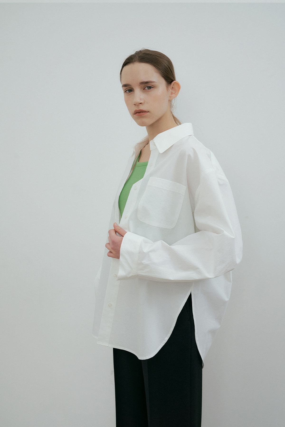 더페니(THE PENNY) SIGNATURE BASIC SHIRT - White