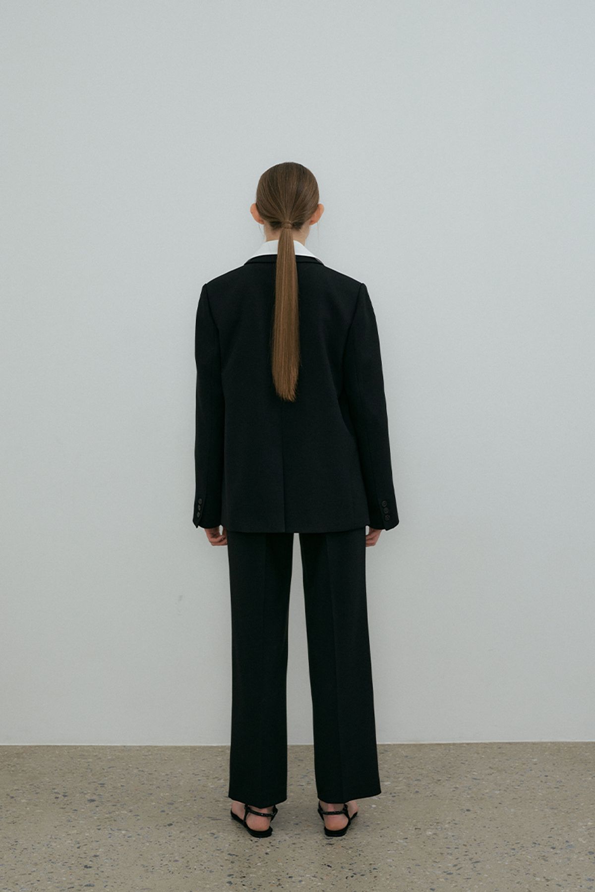 더페니(THE PENNY) WIDE DAILY PANTS - Black