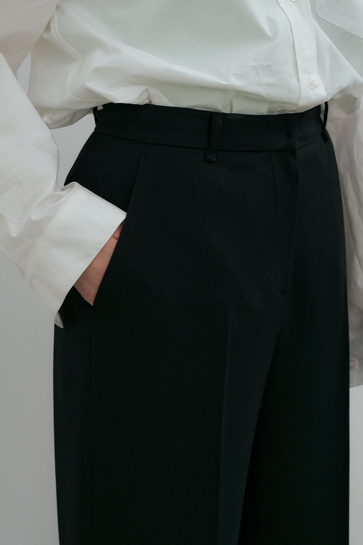 더페니(THE PENNY) WIDE DAILY PANTS - Black