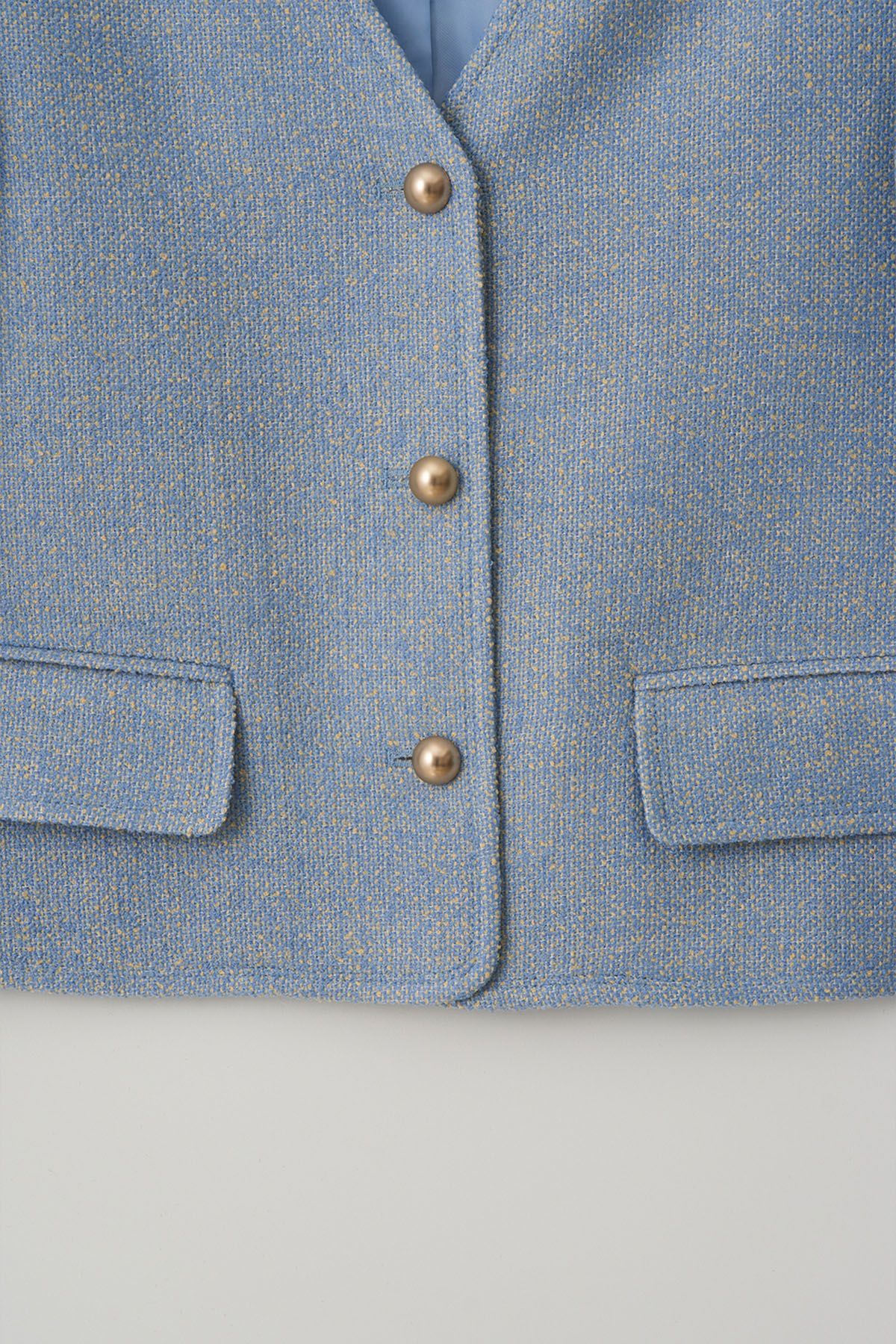 더페니(THE PENNY) CUFFS TWEED JACKET- Black
