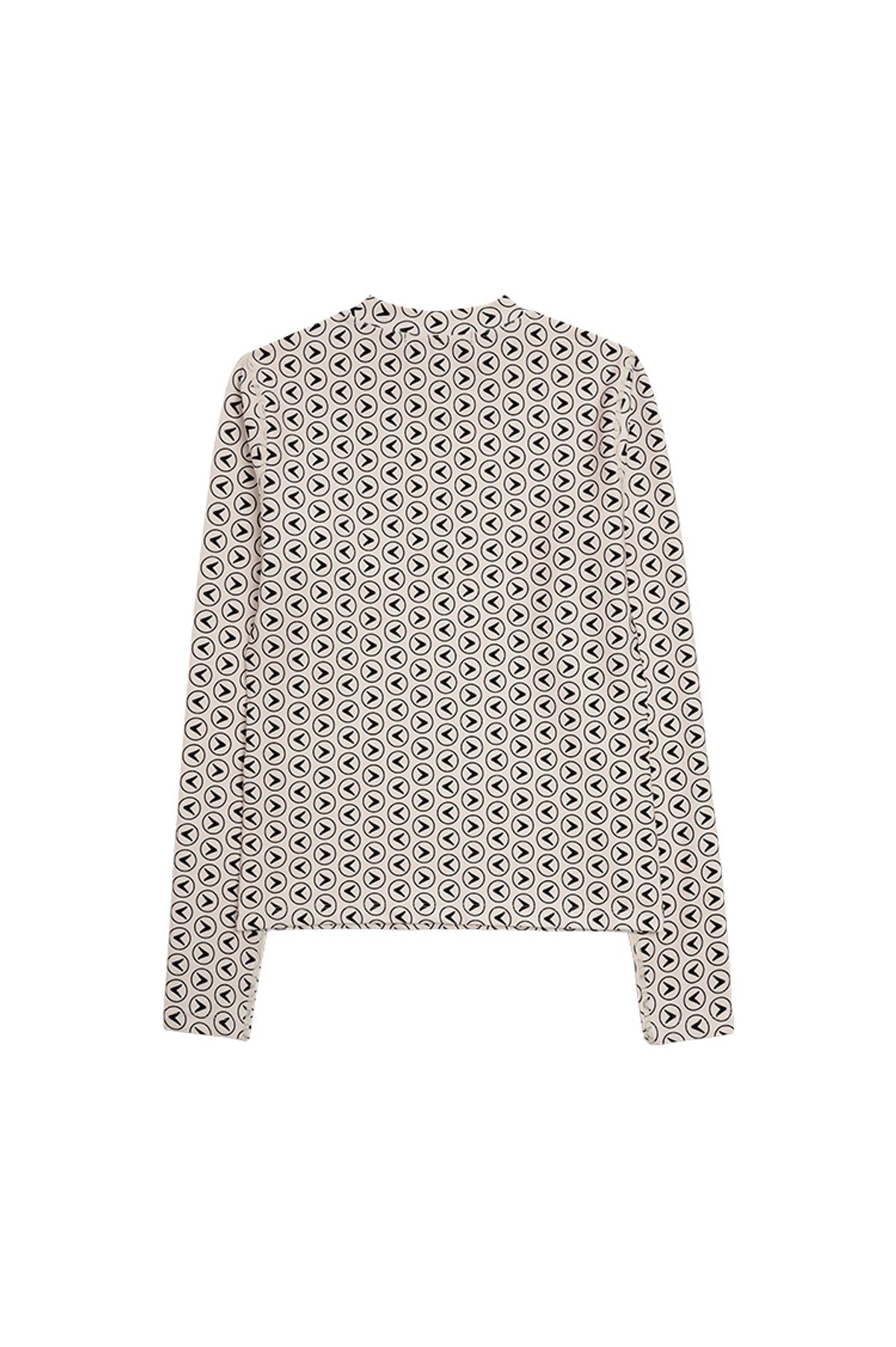 인터레스트(INTEREST) INTEREST LOGO DIGITAL PRINT TOP_BEIGE