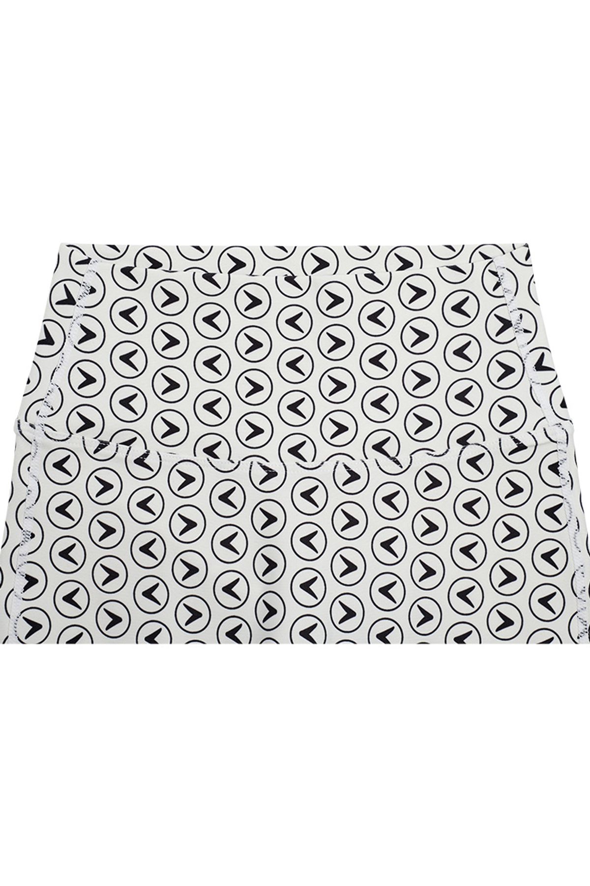 인터레스트(INTEREST) INTEREST LOGO DIGITAL PRINT HALF LEGGINGS_WHITE