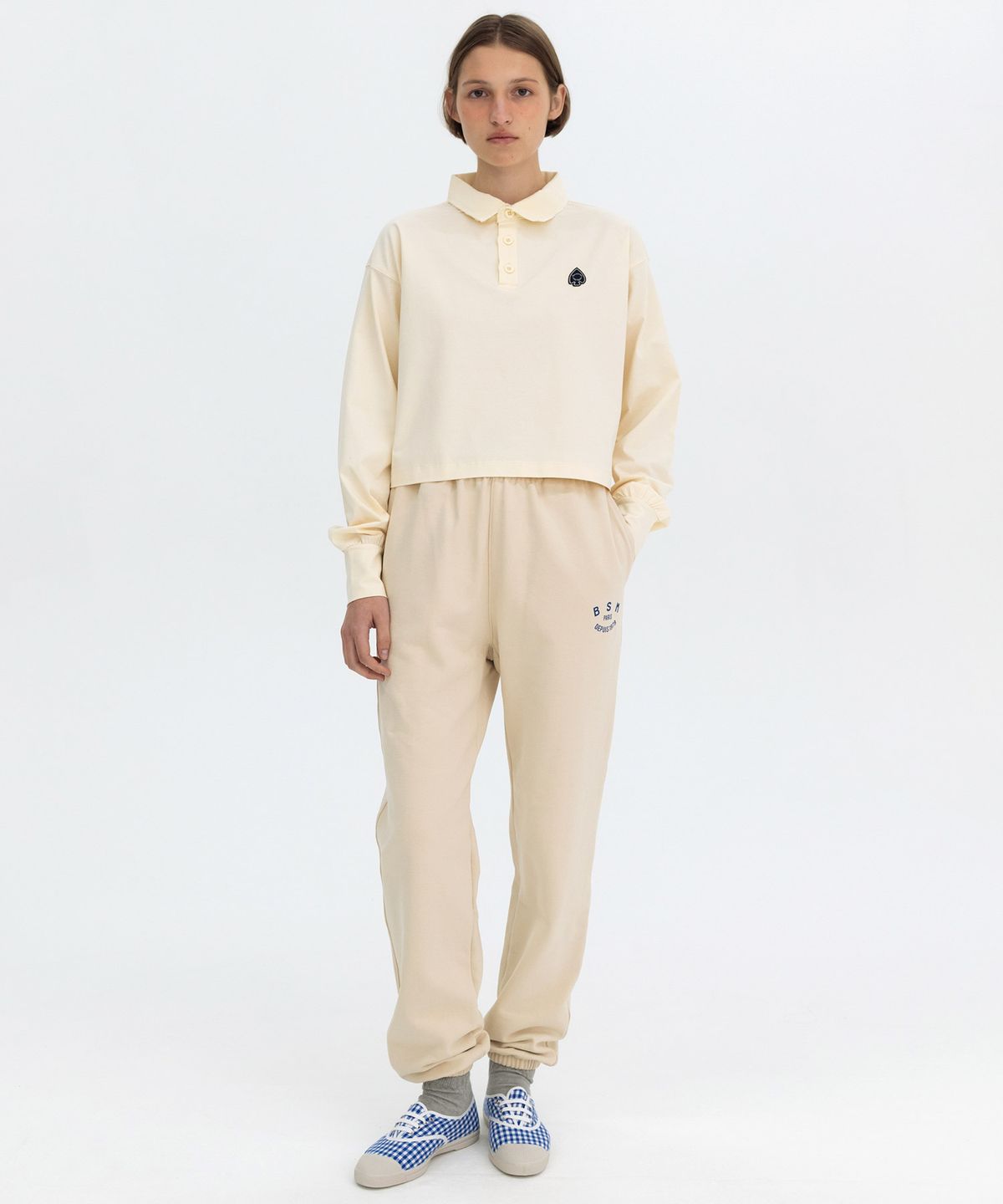 벤시몽(BENSIMON) EMBLEM PATCH COLLAR SLEEVE - LEMON
