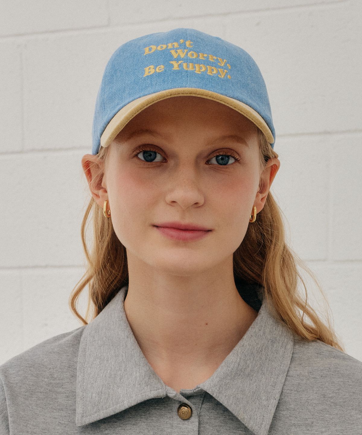 엽페(YUPPE) TWO TONE BALL CAP_BLUE