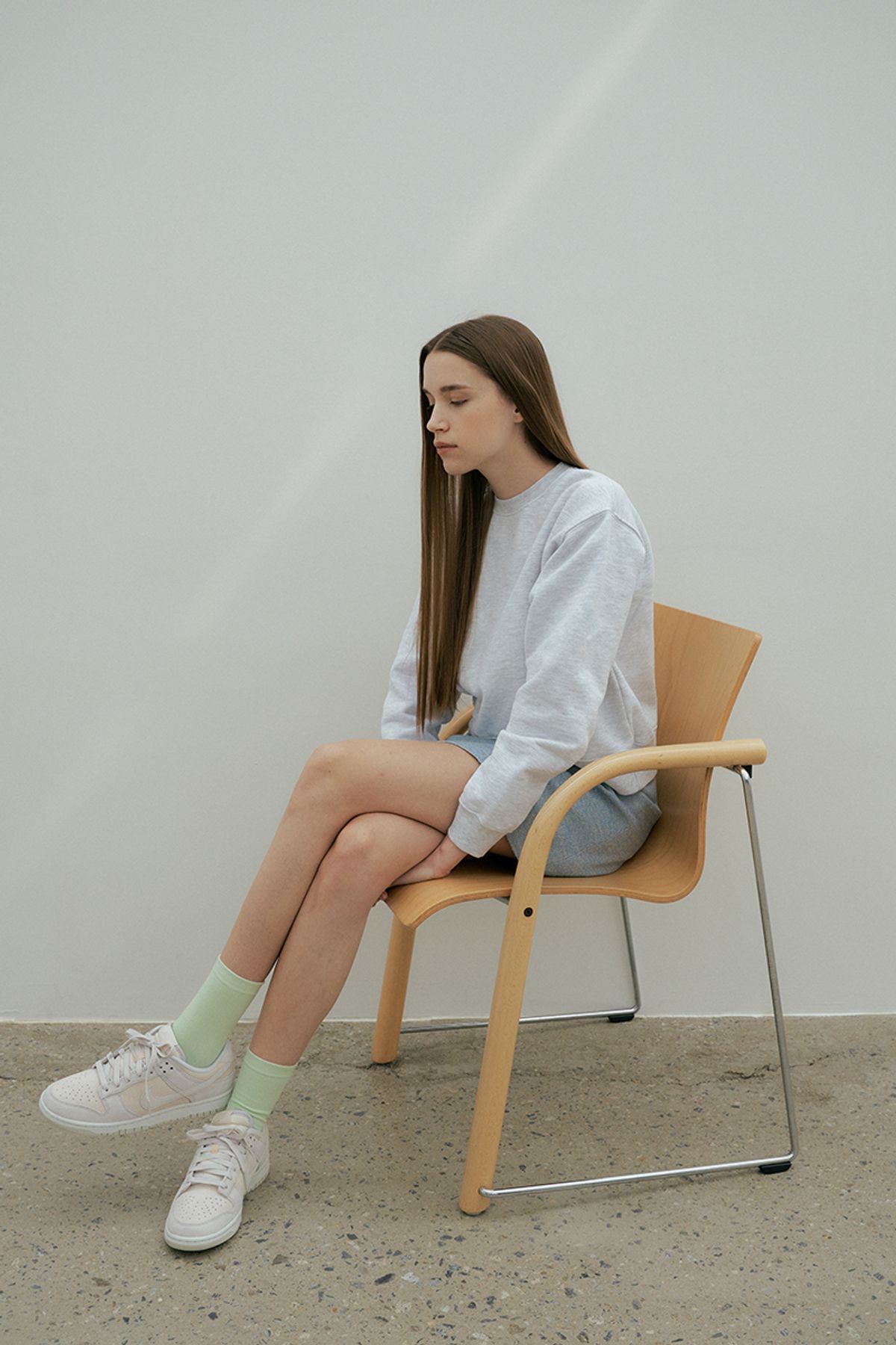 더페니(THE PENNY) BASIC SWEAT SHIRT - Melange