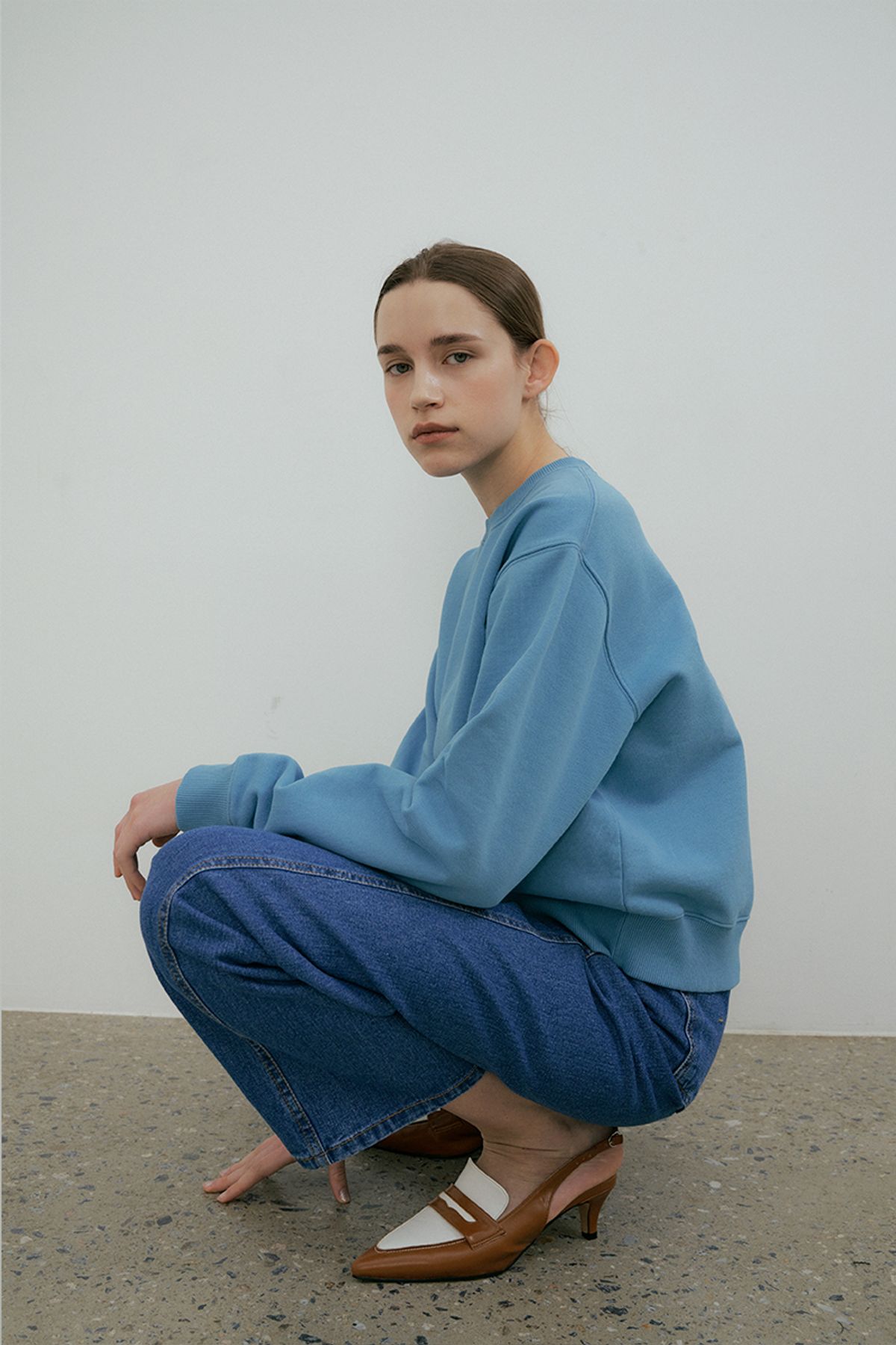 더페니(THE PENNY) BASIC SWEAT SHIRT - Blue