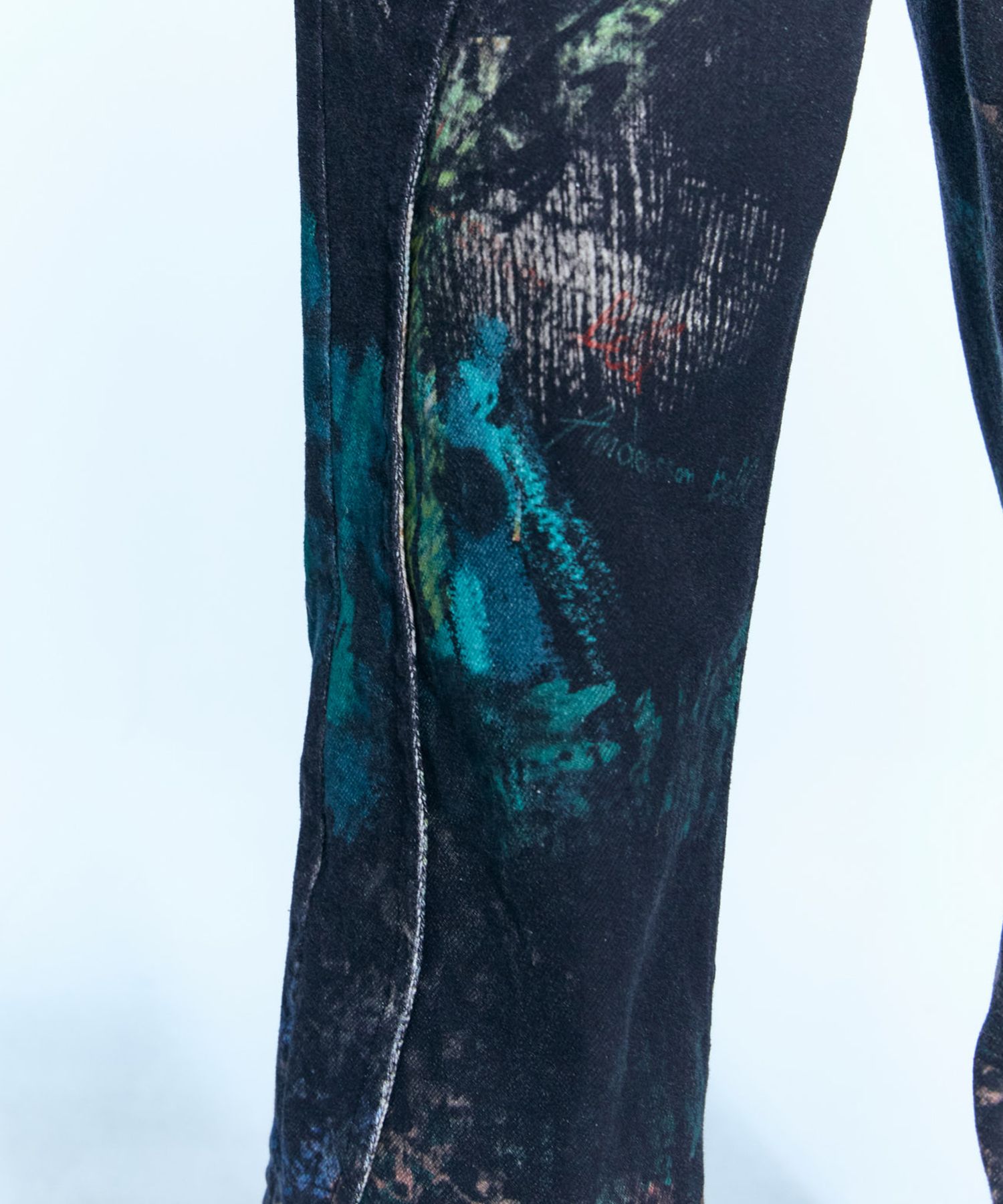ANDERSSON BELL カーブド ワイドデニム ブラック apa644m MUSINSA | ANDERSSON BELL Black scratch curved wide jeans