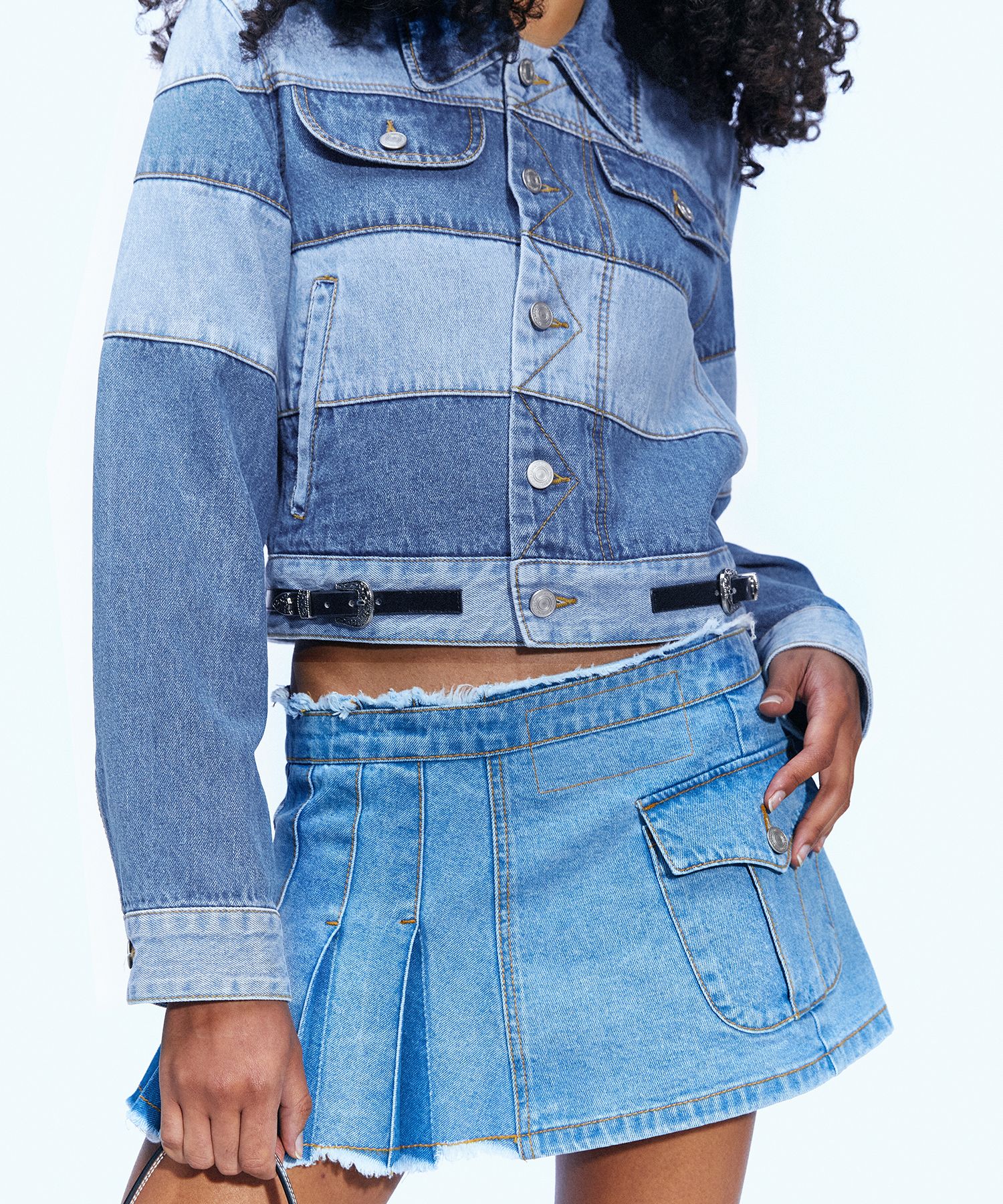 ジャケット ANDERSSON BELL SS23 'Mahina' denim jacket (AWA519W WASBLU) MUSINSA | ANDERSSON BELL FOR WOMEN Mahina blocking patchwork