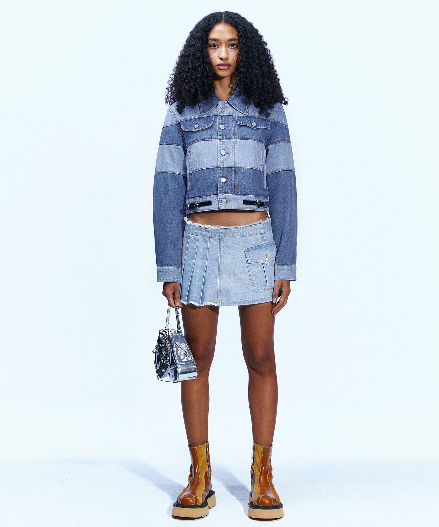 ジャケット ANDERSSON BELL SS23 'Mahina' denim jacket (AWA519W WASBLU) MUSINSA | ANDERSSON BELL FOR WOMEN Mahina blocking patchwork