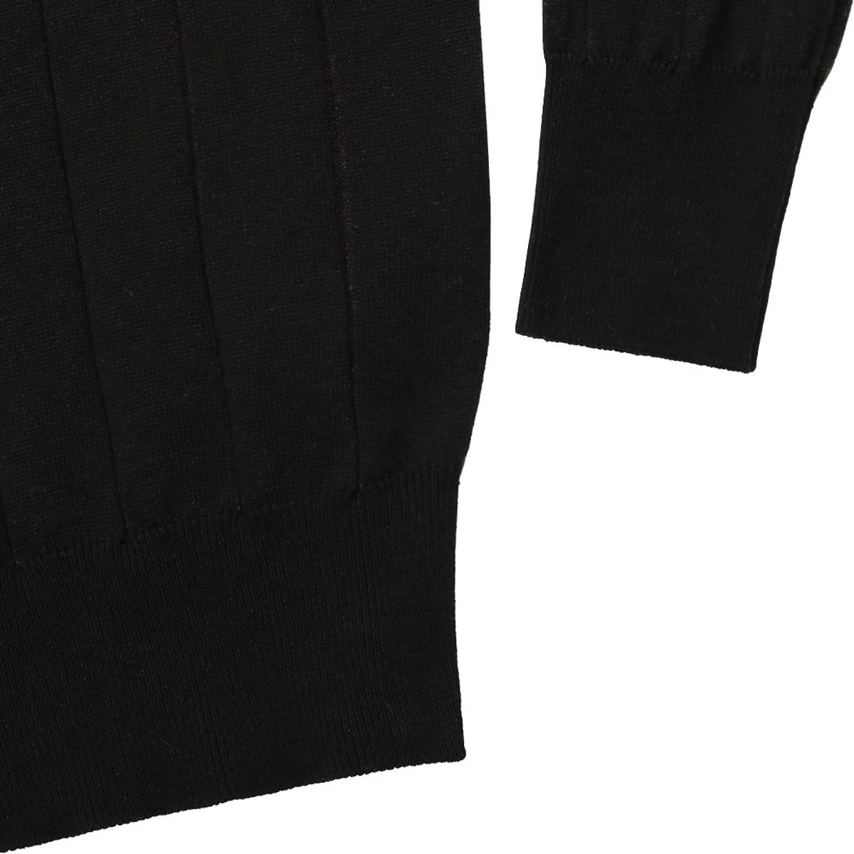 솔티(SORTIE) Reverse Combination Polo Knit (Black)