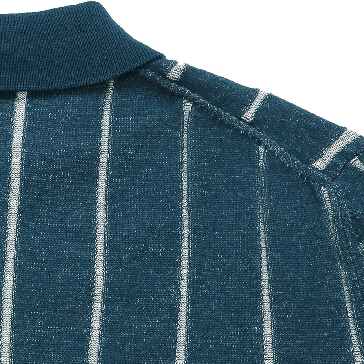 솔티(SORTIE) Reverse Combination Polo Knit (Blue)