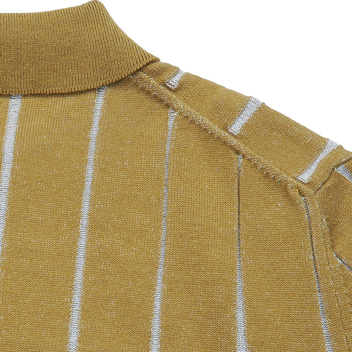 솔티(SORTIE) Reverse Combination Polo Knit (Mustard)