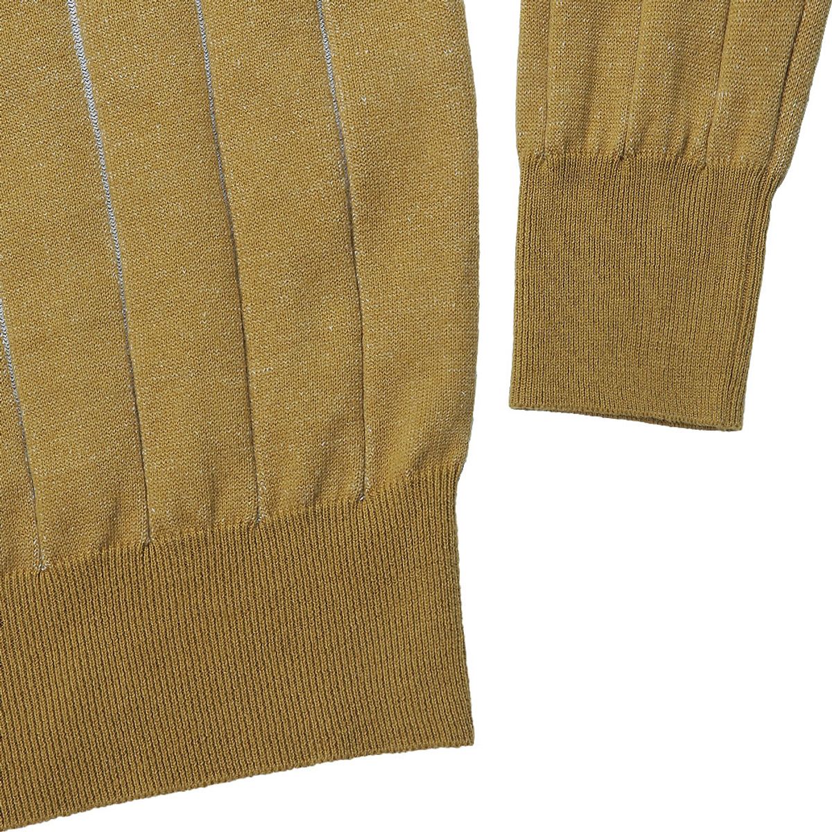 솔티(SORTIE) Reverse Combination Polo Knit (Mustard)