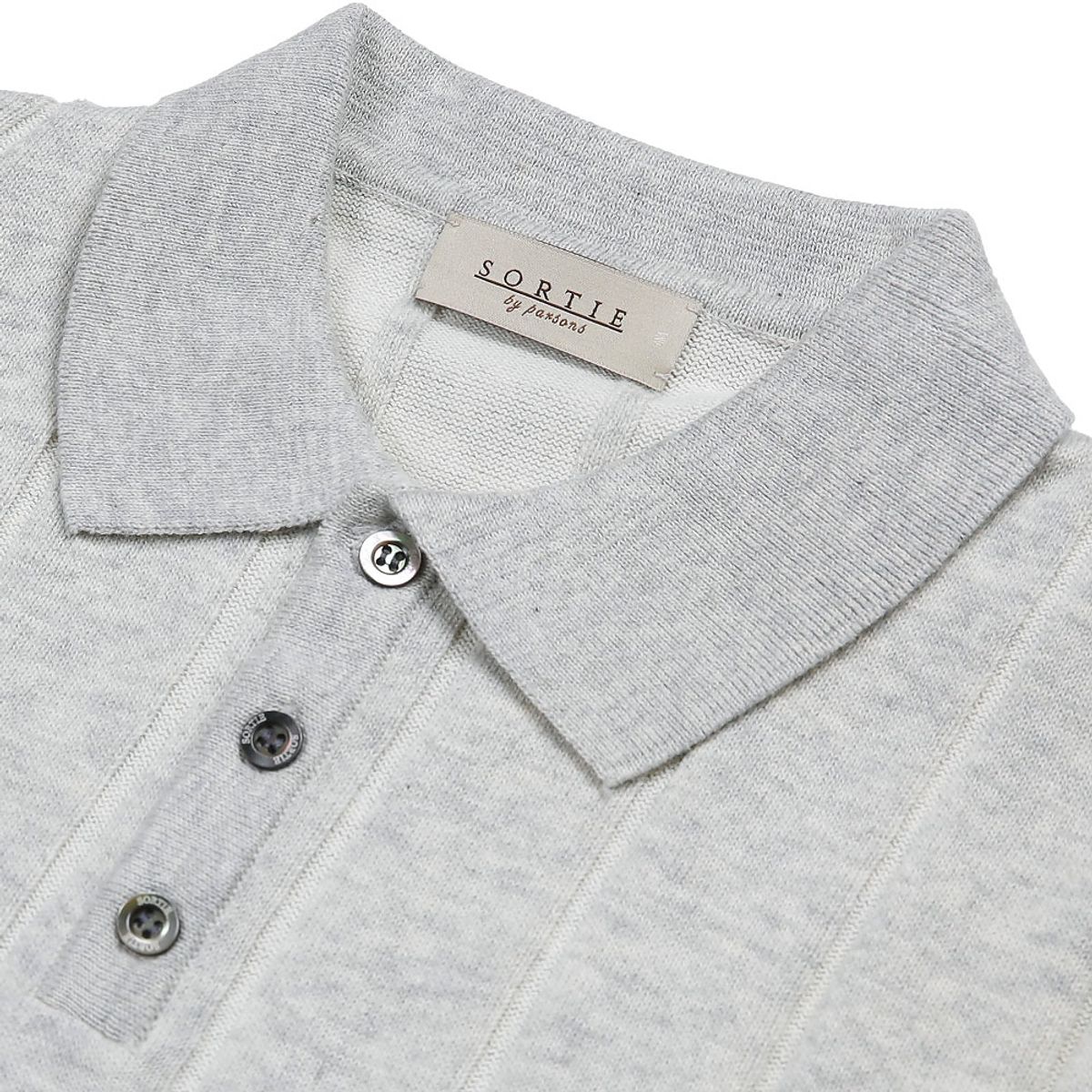솔티(SORTIE) Reverse Combination Polo Knit (Oatmeal)
