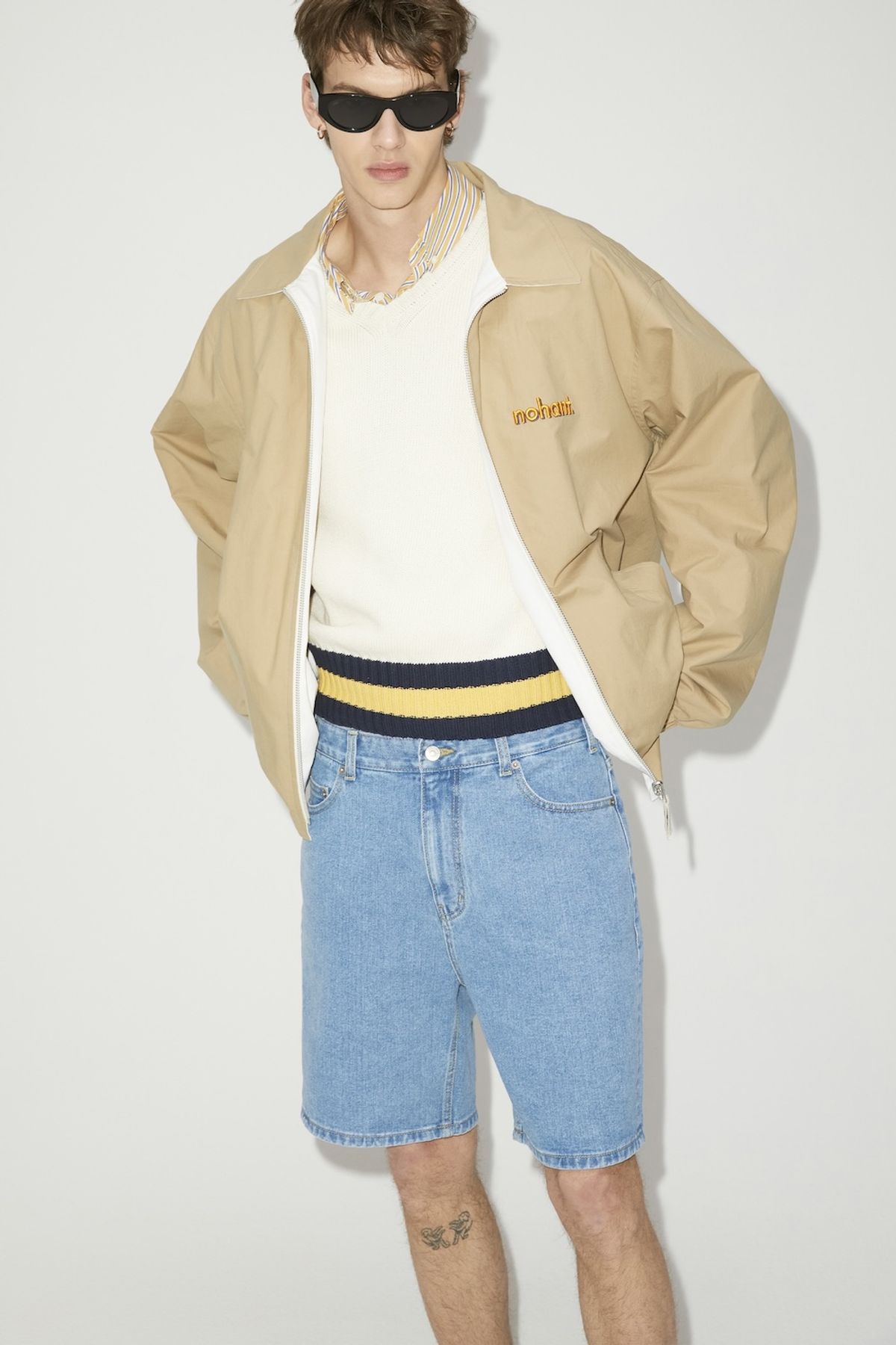 노앙(NOHANT) COTTON REVERSIBLE SINGLE JACKET BEIGE