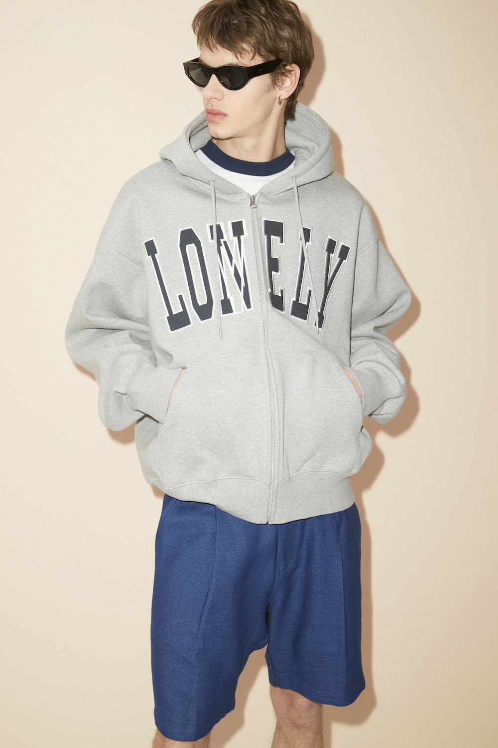 NOHANT ■ LONELY/LOVELY FLUFF HOODIE ZIP-UP LONELY/LOVELY FLUFF HOODIE ZIP-UP GRAY – NOHANT GLOBAL