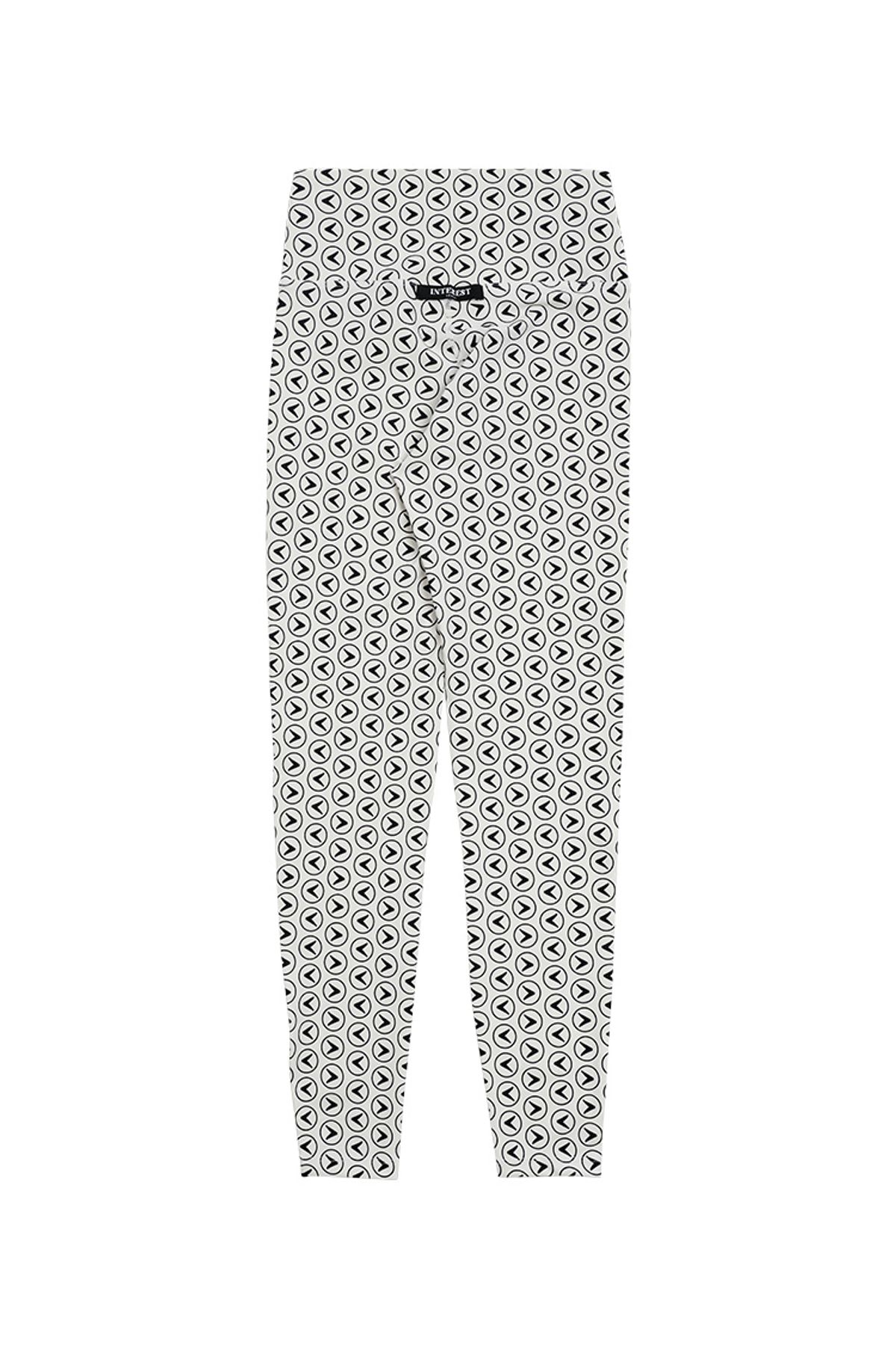 인터레스트(INTEREST) INTEREST LOGO DIGITAL PRINT LONG LEGGINGS_WHITE