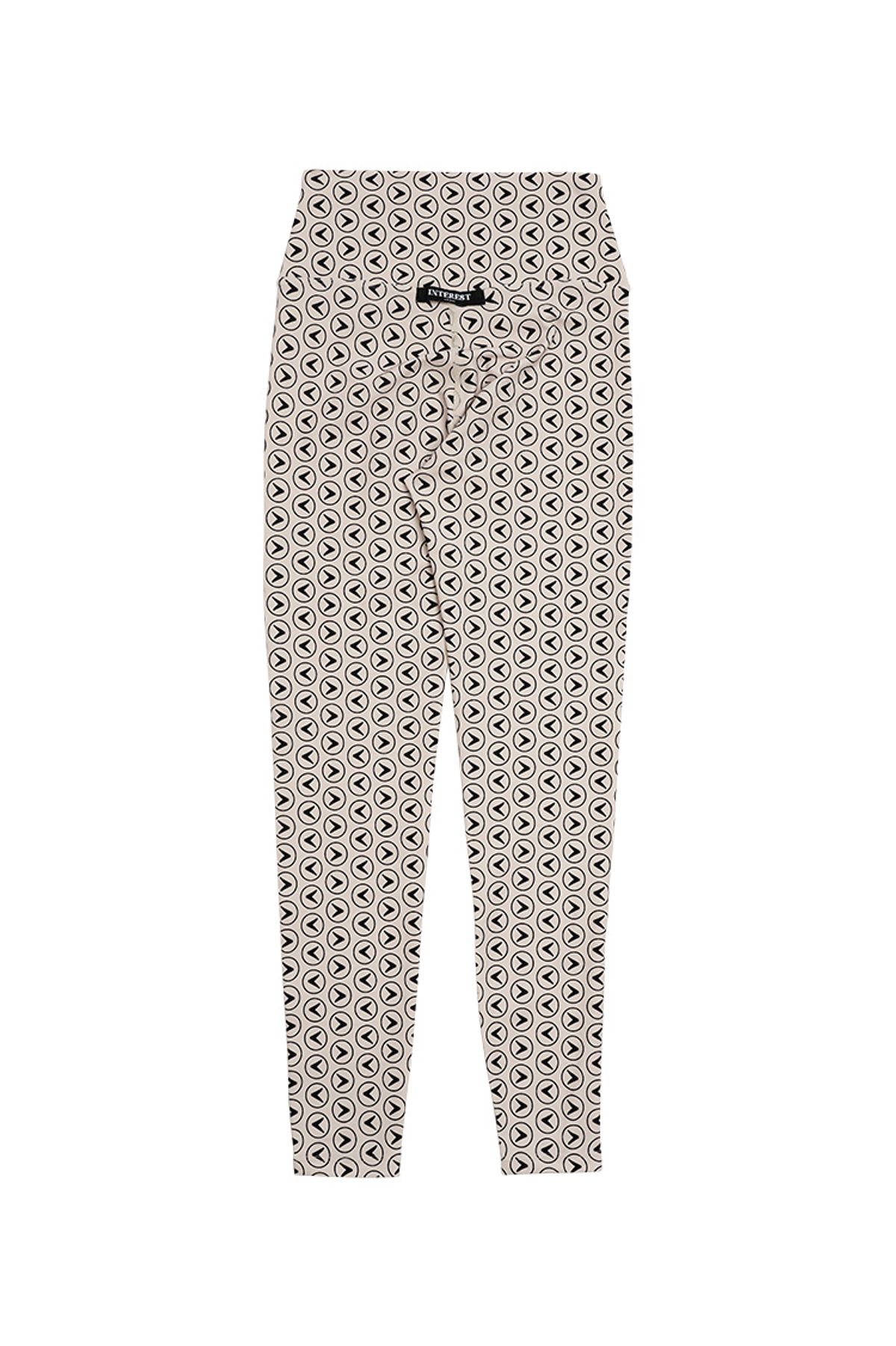 인터레스트(INTEREST) INTEREST LOGO DIGITAL PRINT LONG LEGGINGS_BEIGE