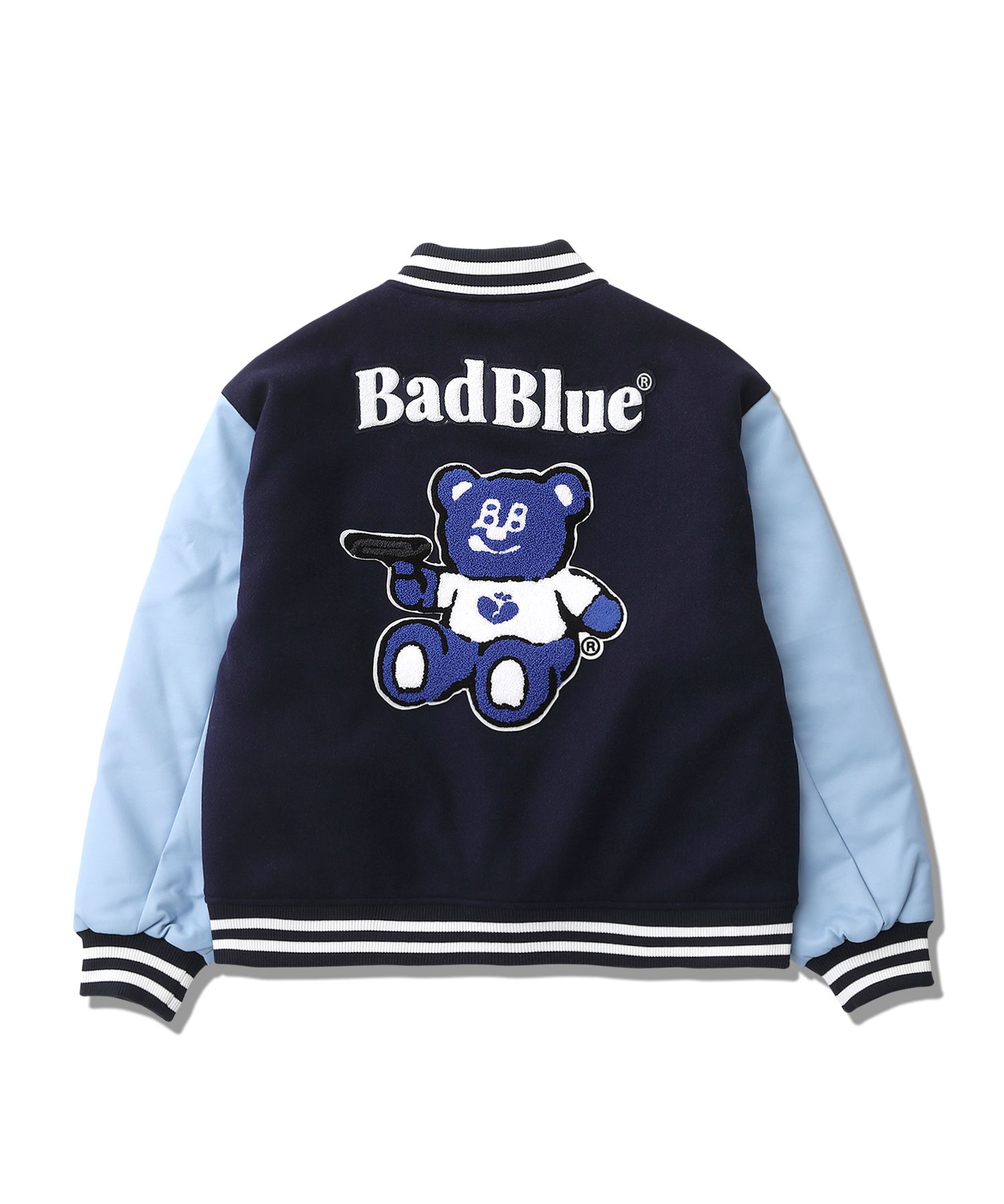 ★Bad Blue★ BadBear Seoul Varsity Jacket Navy MUSINSA | BADBLUE BadBear Varsity Jacket Navy