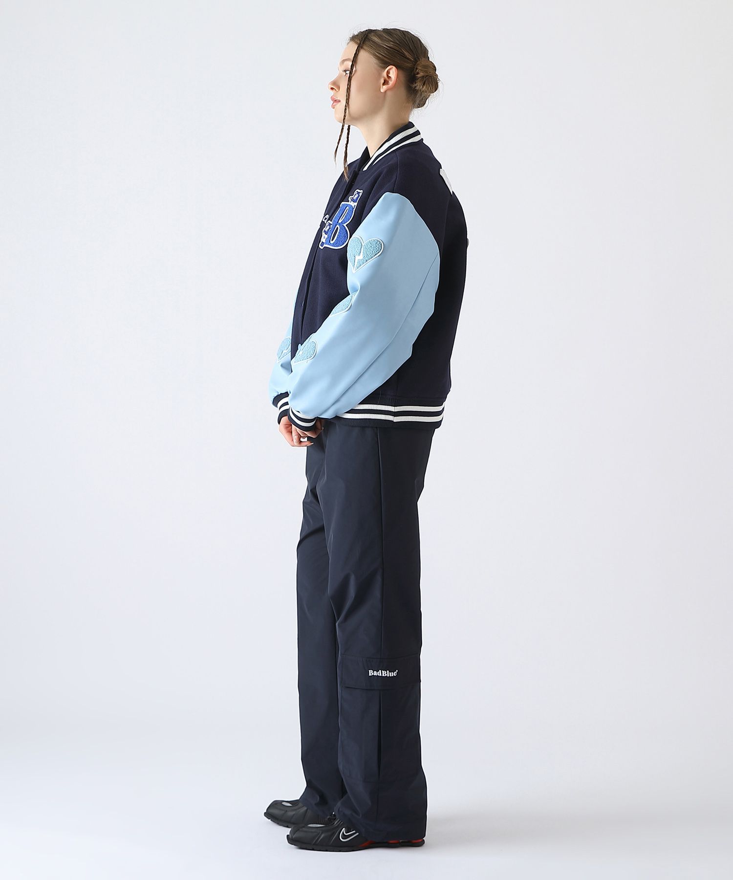 MUSINSA | BADBLUE BadBear Varsity Jacket Navy